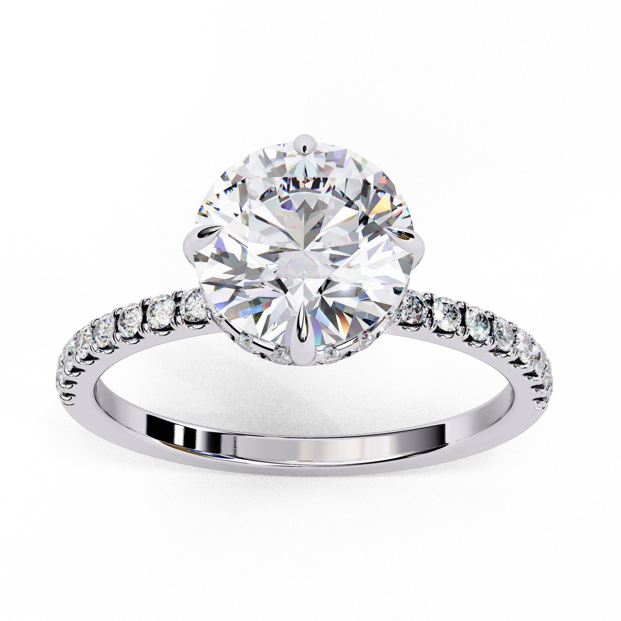 2.66 ct Splendid Round Ring 9k