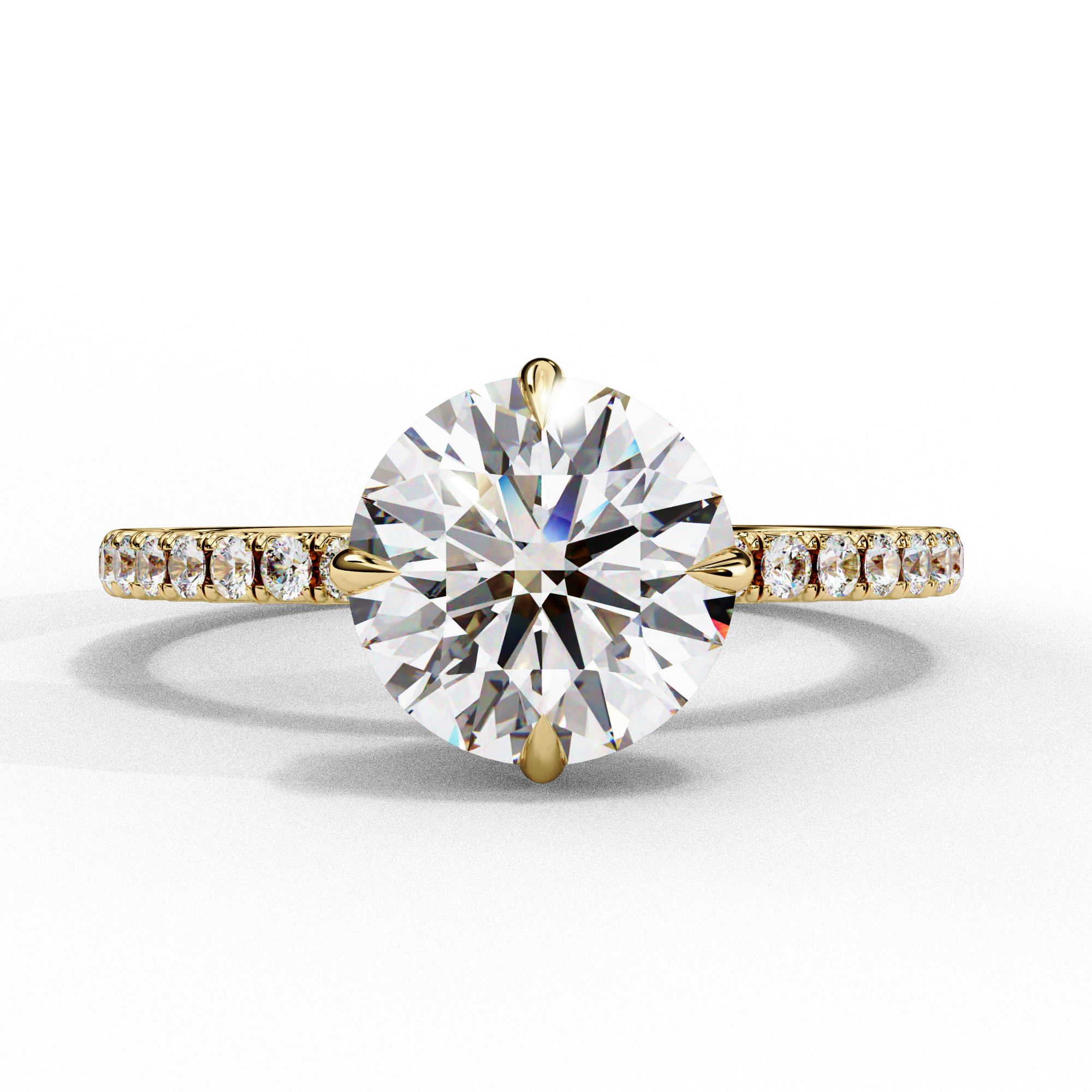 2.66 ct Splendid Round Ring 9k