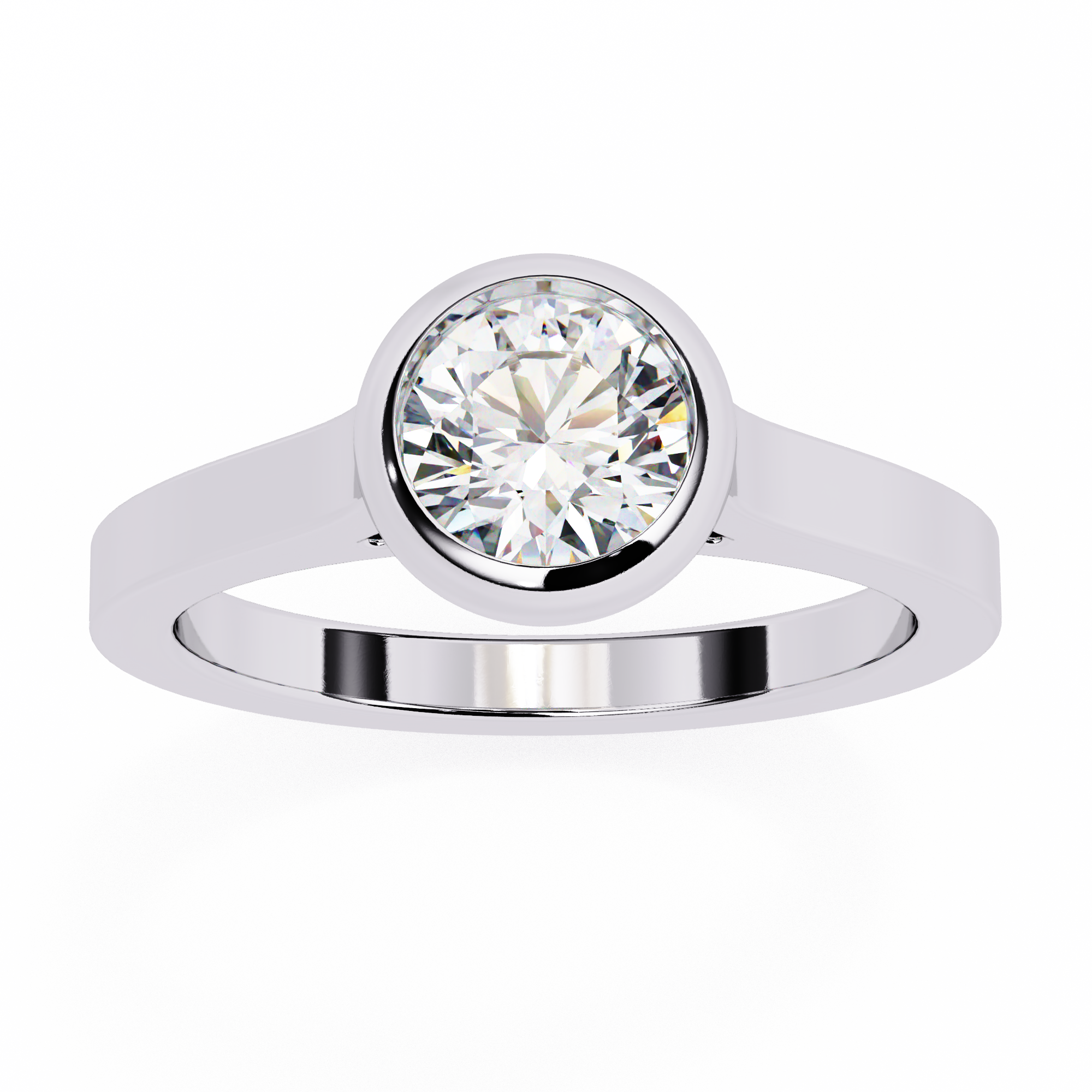 3.54 carat round rings 9k