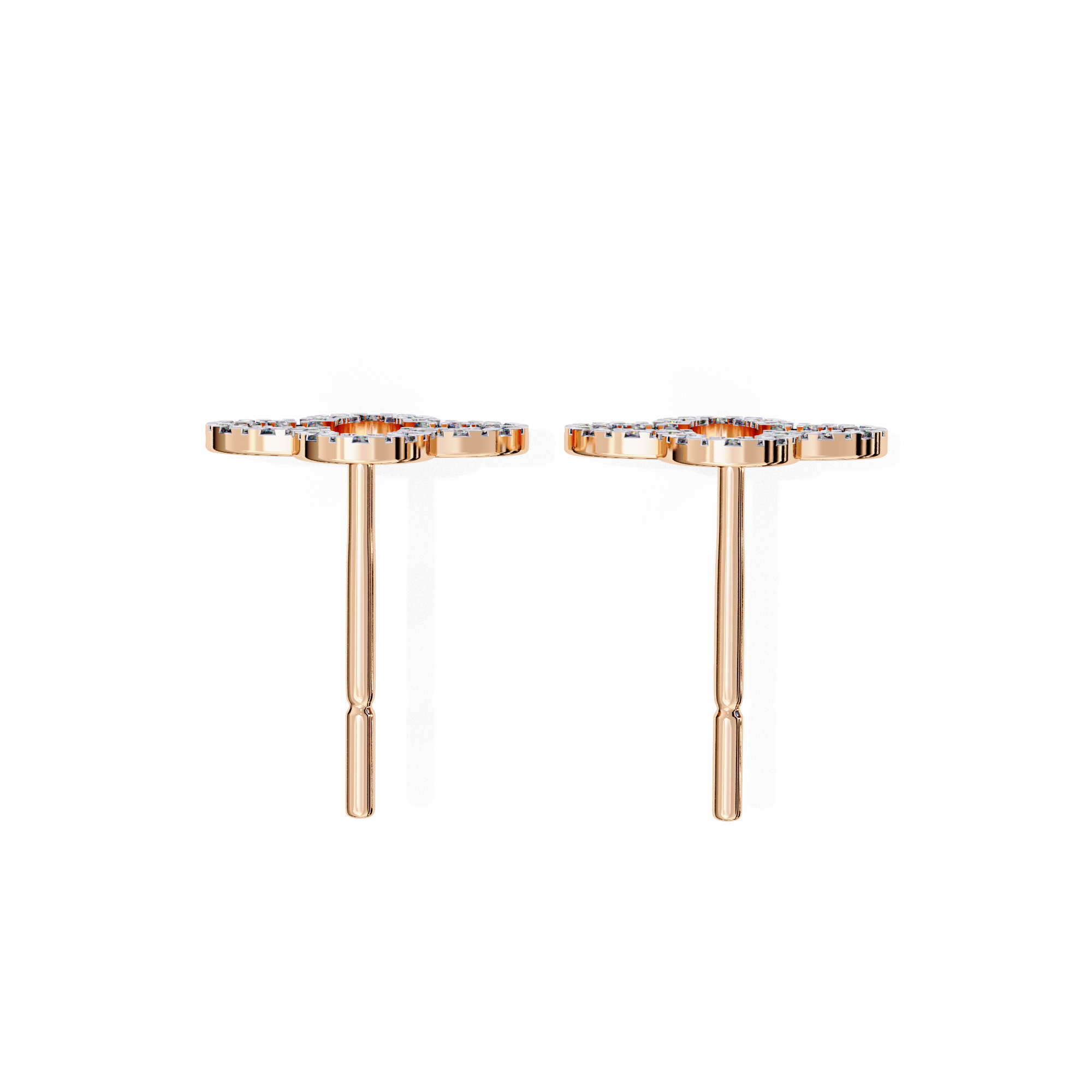 0.24 ct Halo Lustre Earrings 9k