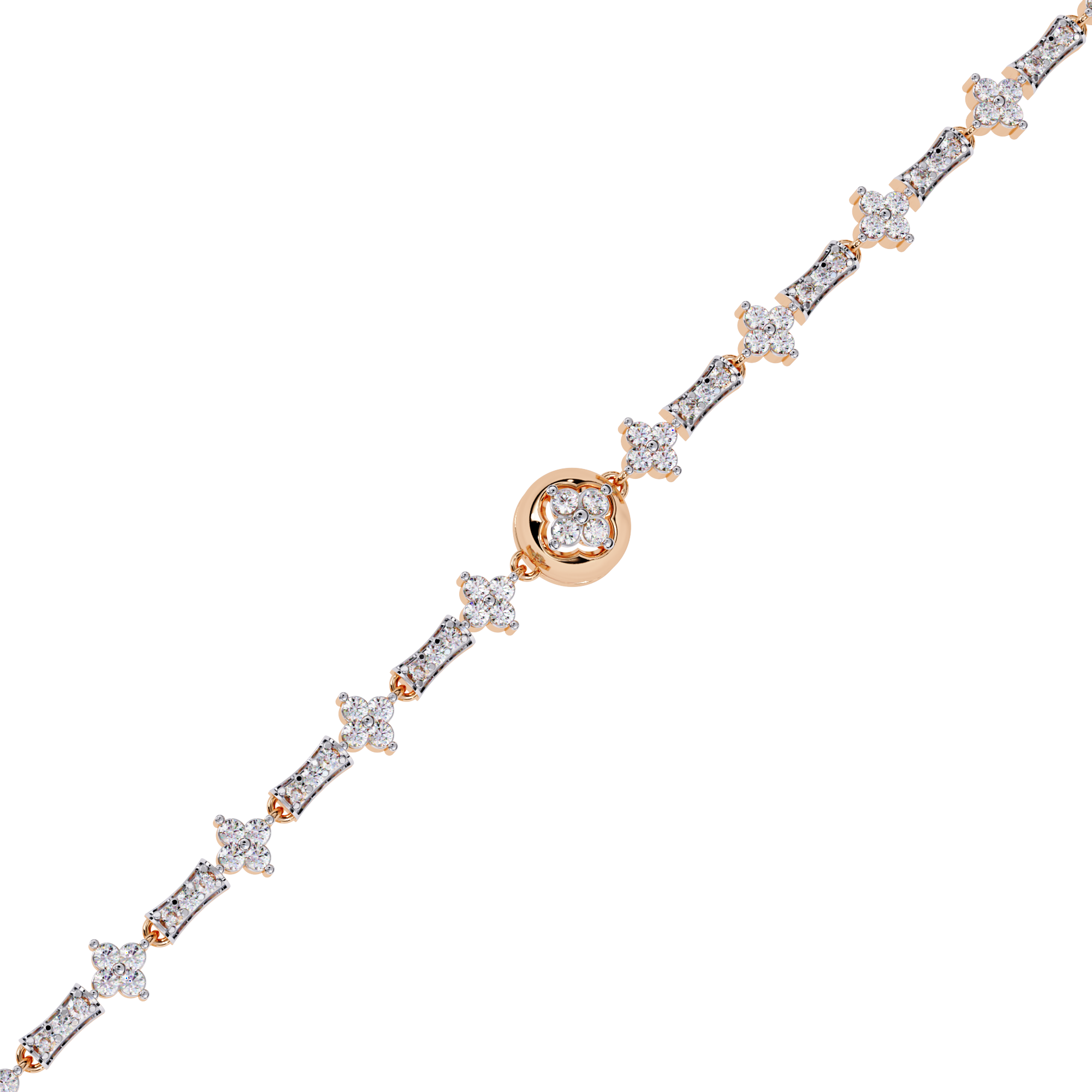 0.82 CT CELESTE BLOOM BRACELET 18K