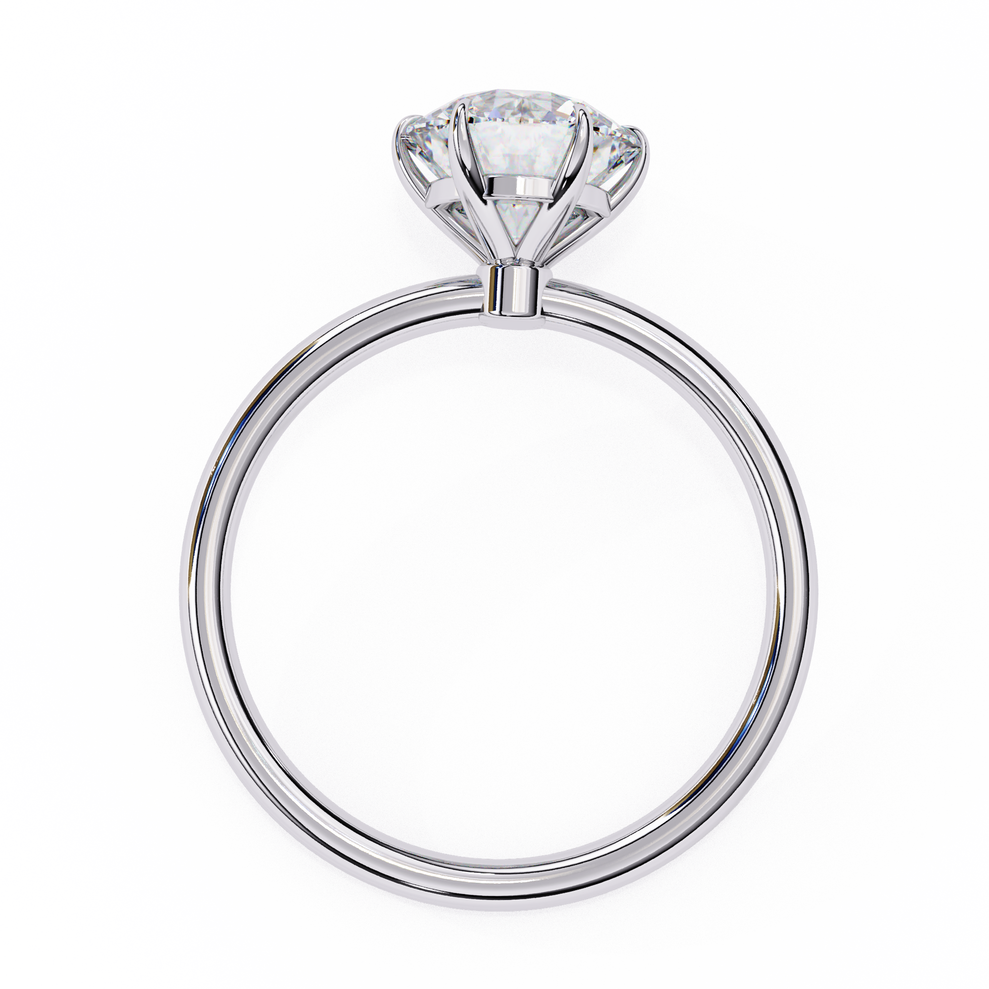 1.92 ct Light Round Ring 9k