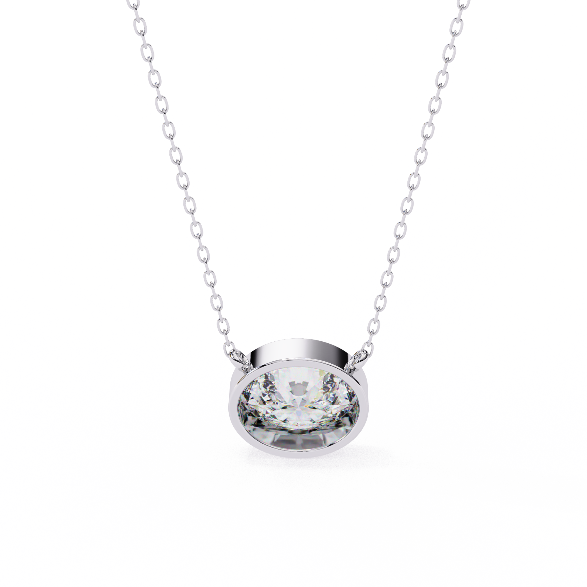 0.76 ct Oval Essence Pendant 9k