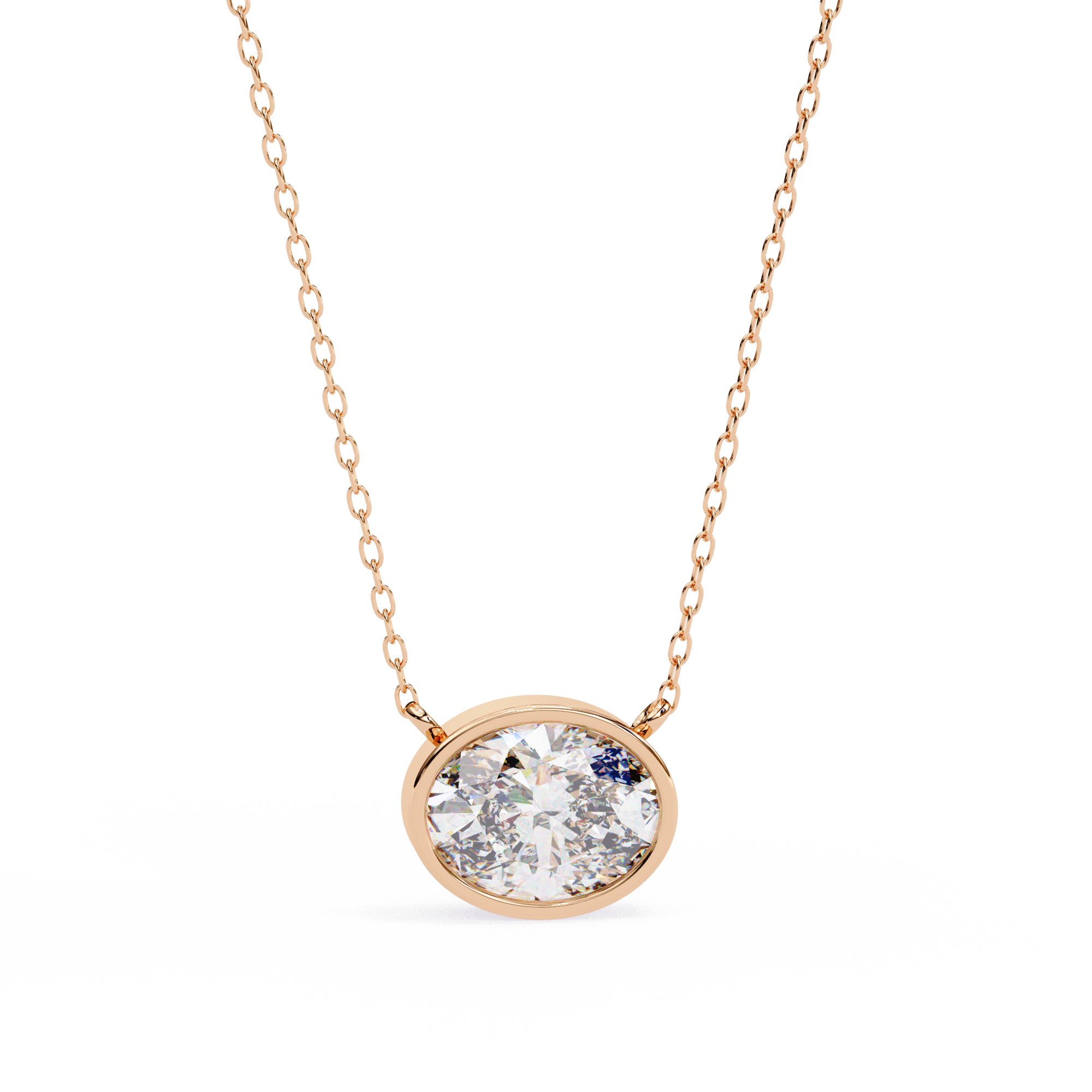 0.76 ct Oval Essence Pendant 9k