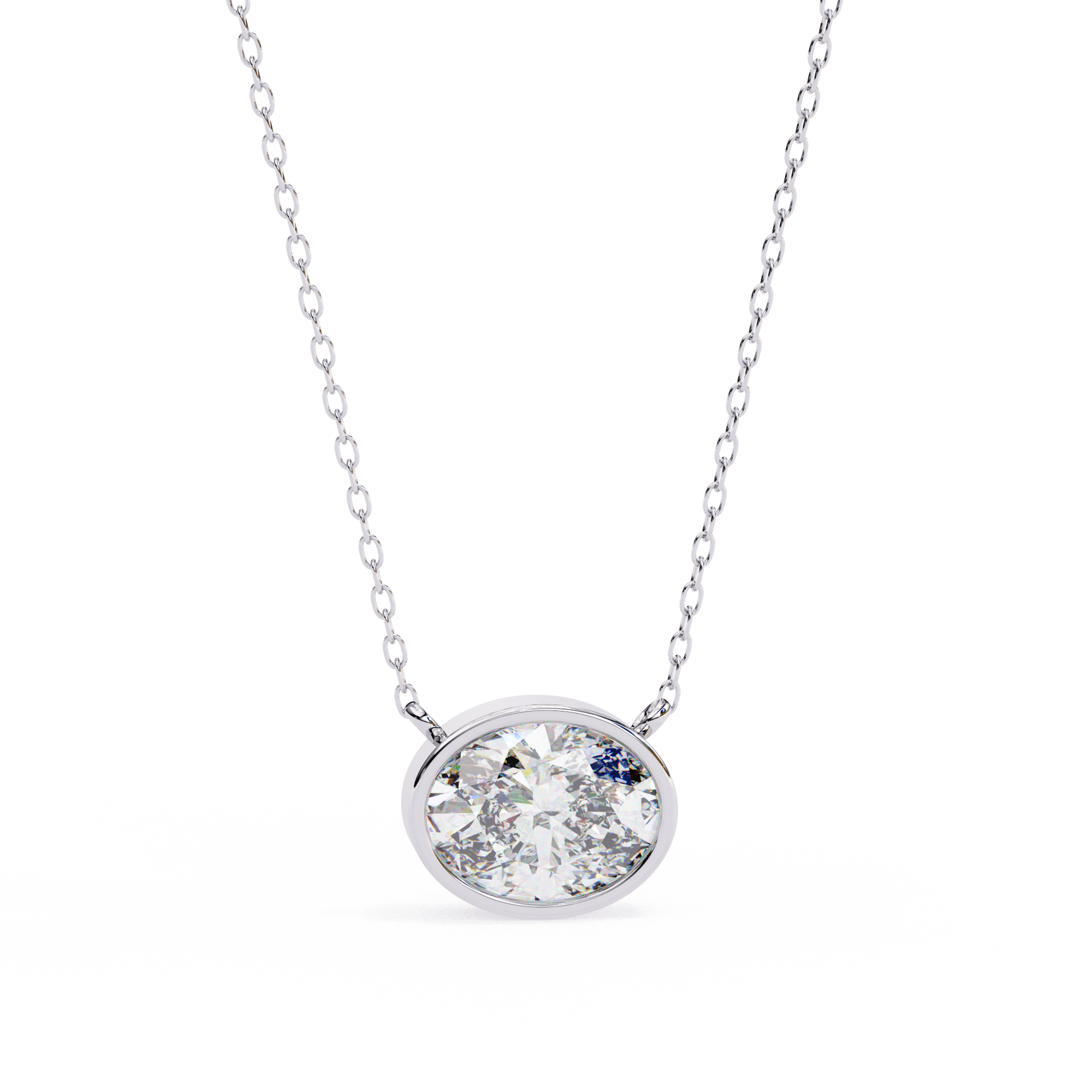 0.76 ct Oval Essence Pendant 9k