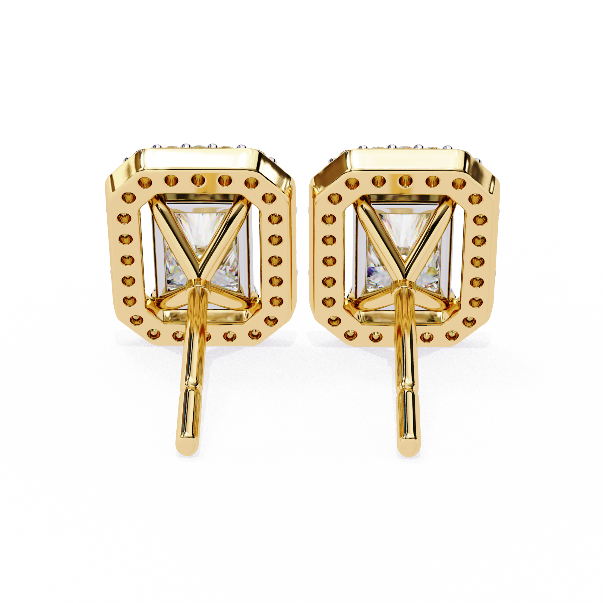 0.96 ct Radiant Solaris Earrings 9k