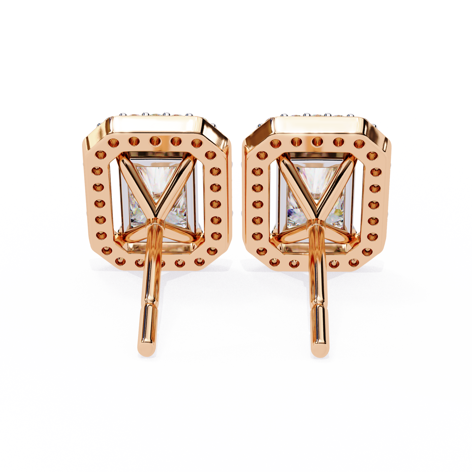 0.96 ct Radiant Solaris Earrings 9k