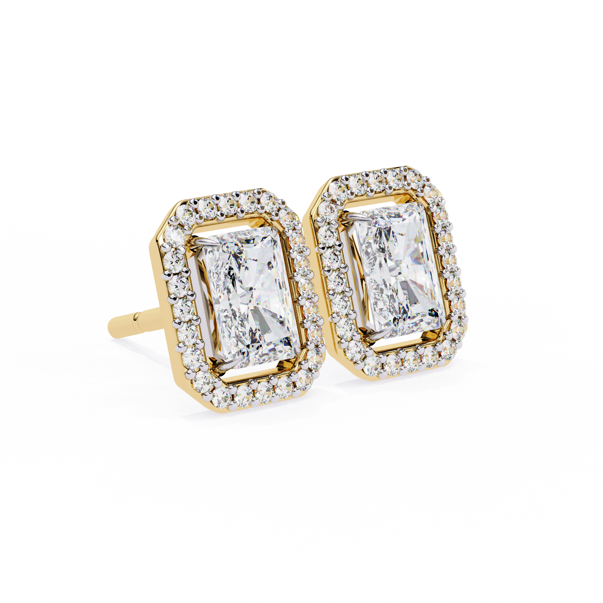 0.96 ct Radiant Solaris Earrings 9k