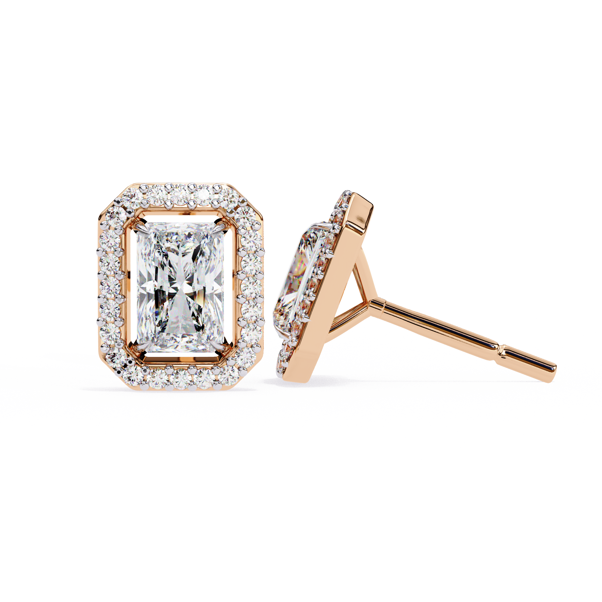 0.96 ct Radiant Solaris Earrings 9k