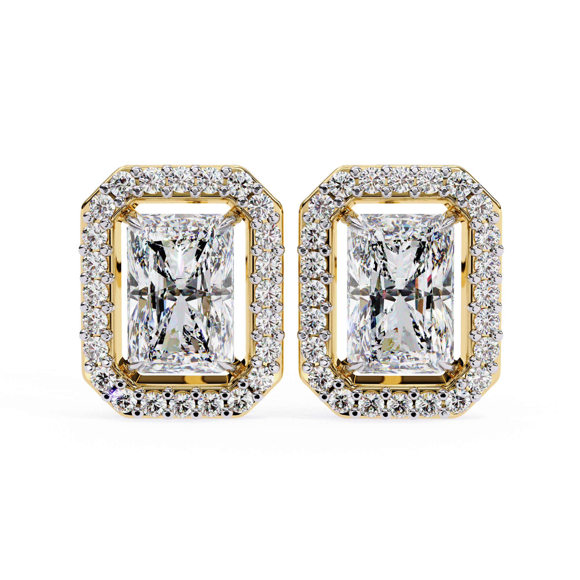 0.96 ct Radiant Solaris Earrings 9k
