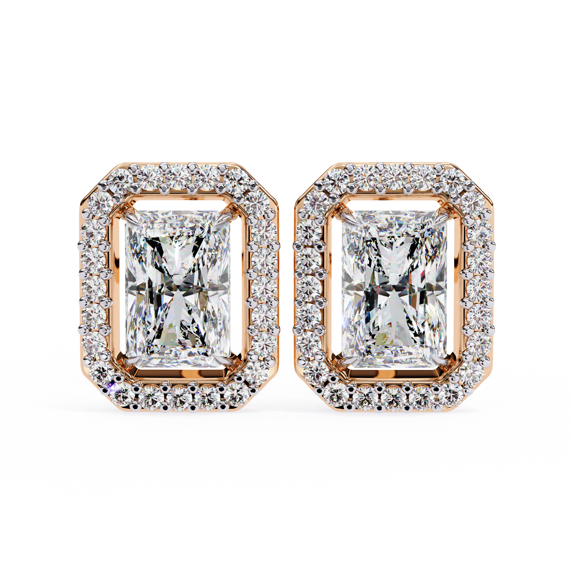0.96 ct Radiant Solaris Earrings 9k