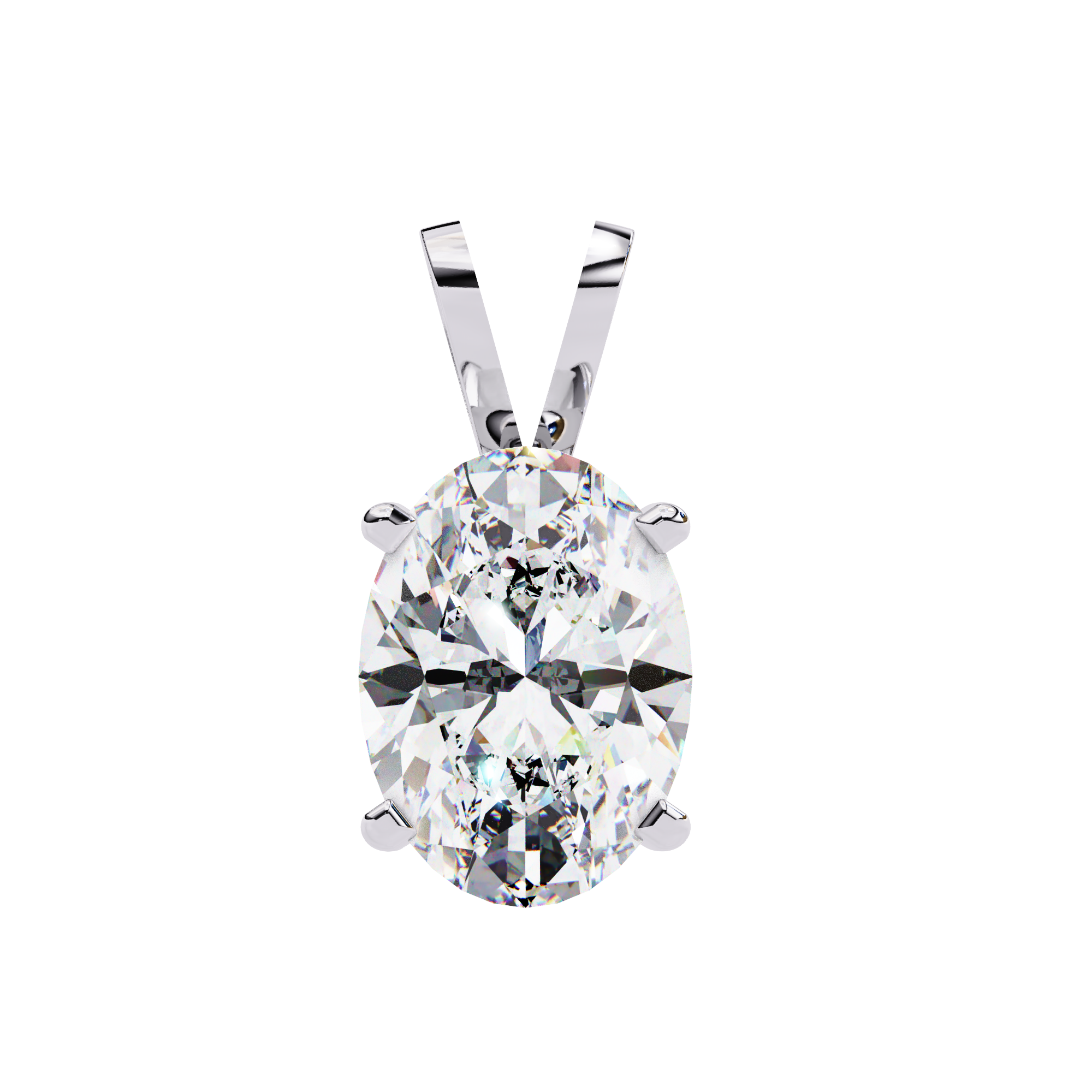 2.48 ct Opulent Oval Pendant 9k