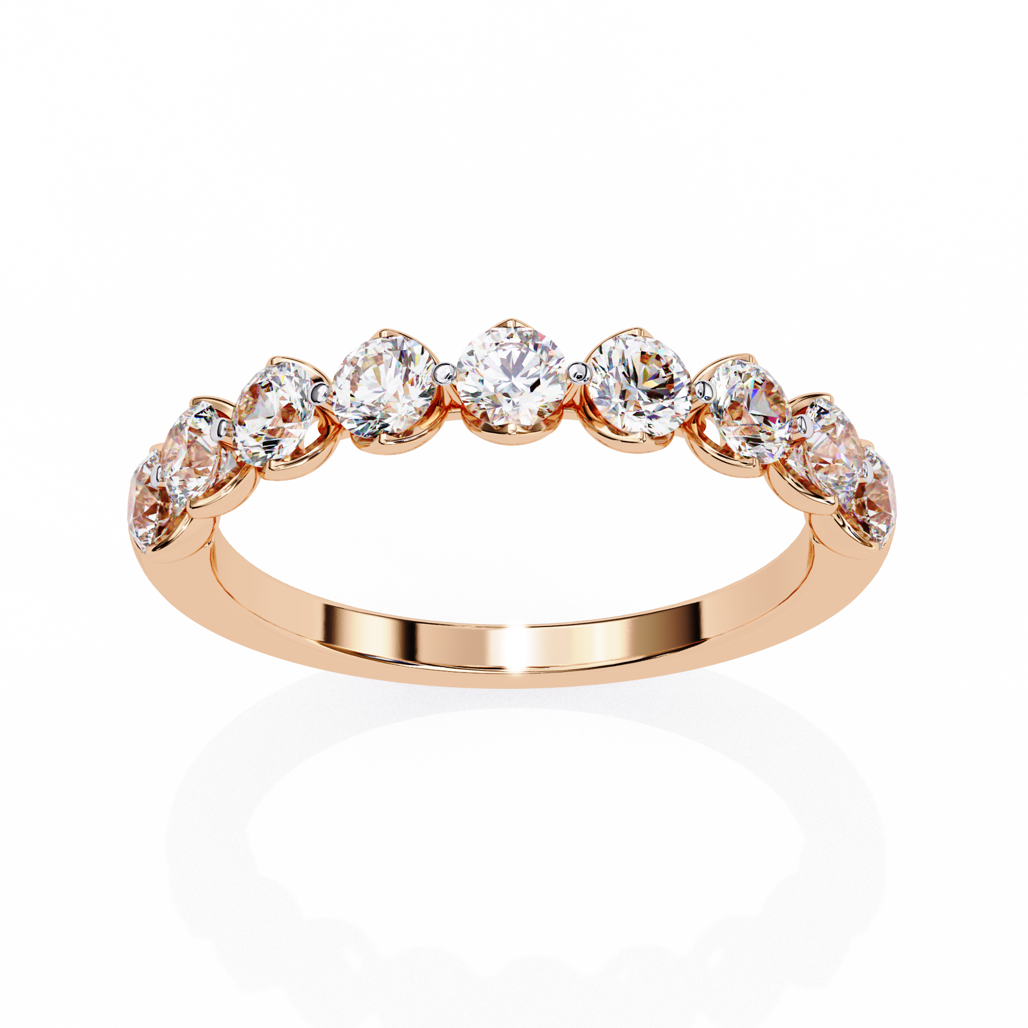 0.97 ct Brilliance Halo Band 9k
