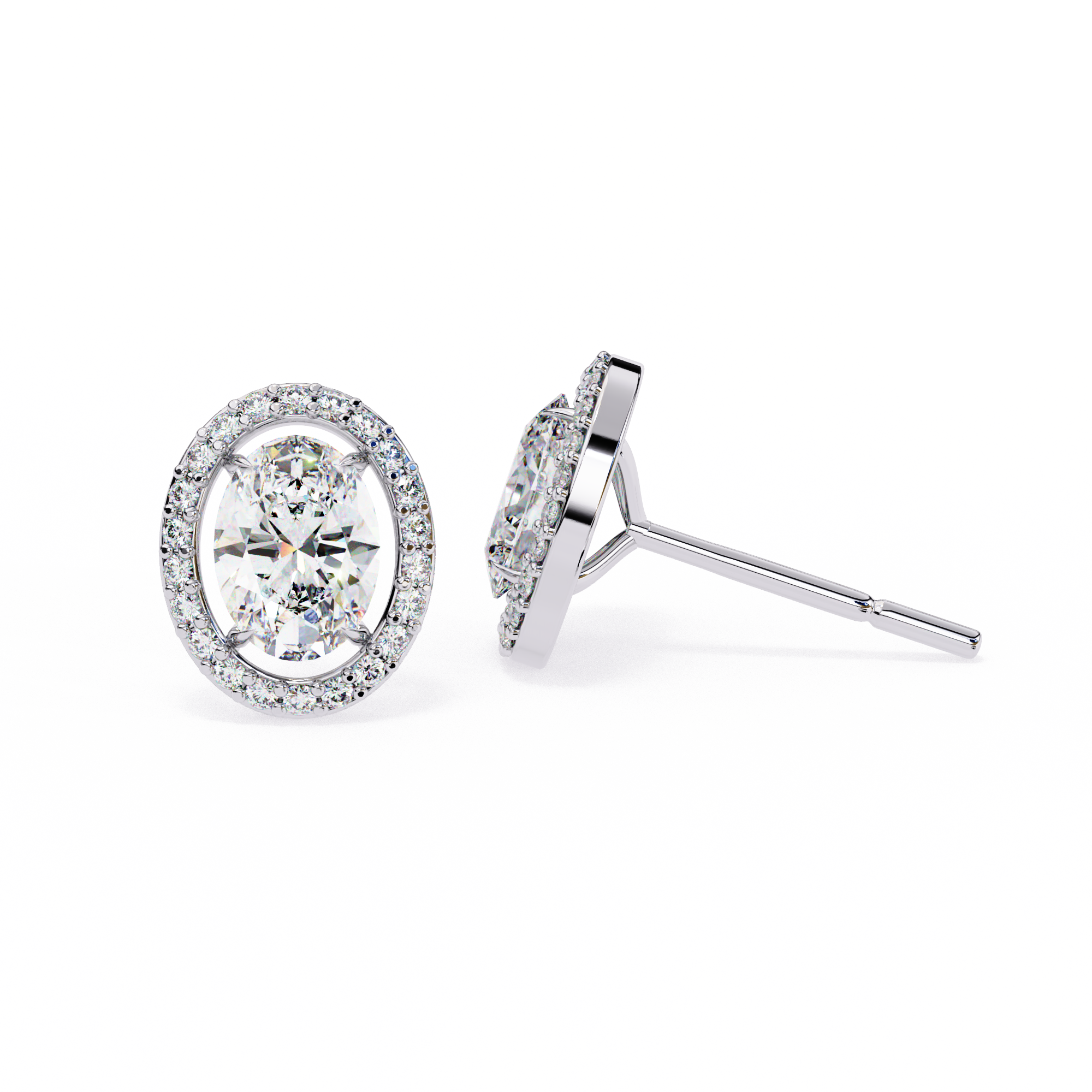 0.97 ct Twilight Oval Earrings 9k