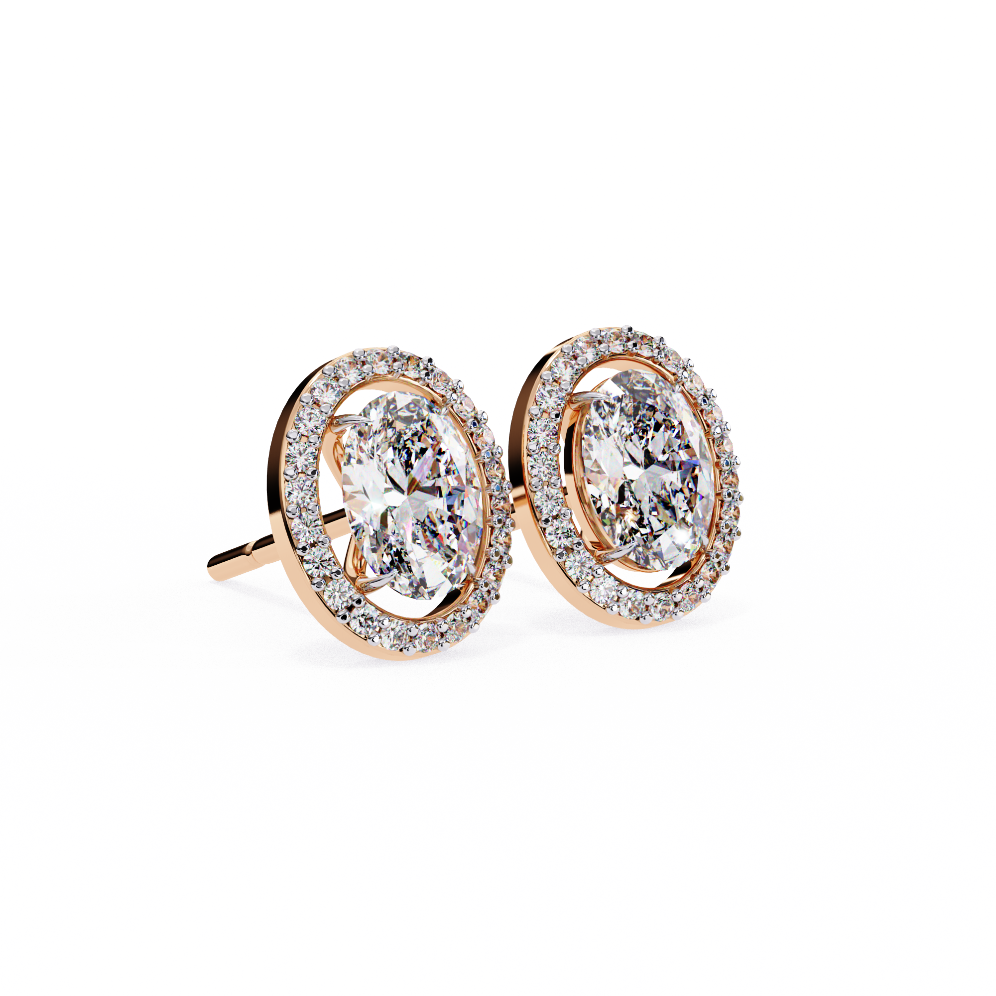 0.97 ct Twilight Oval Earrings 9k