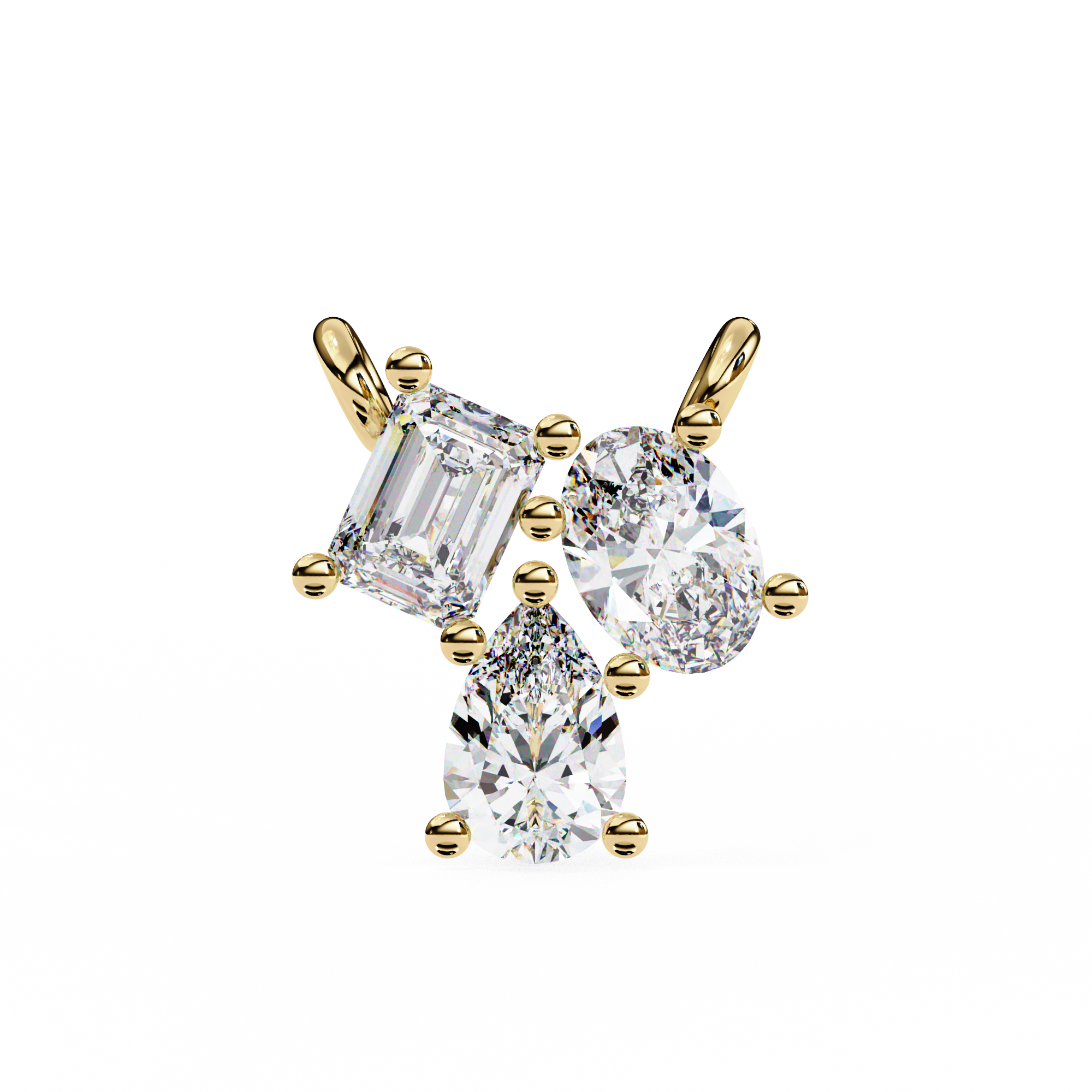 0.92 ct Emerald Harmony Pendant 9k