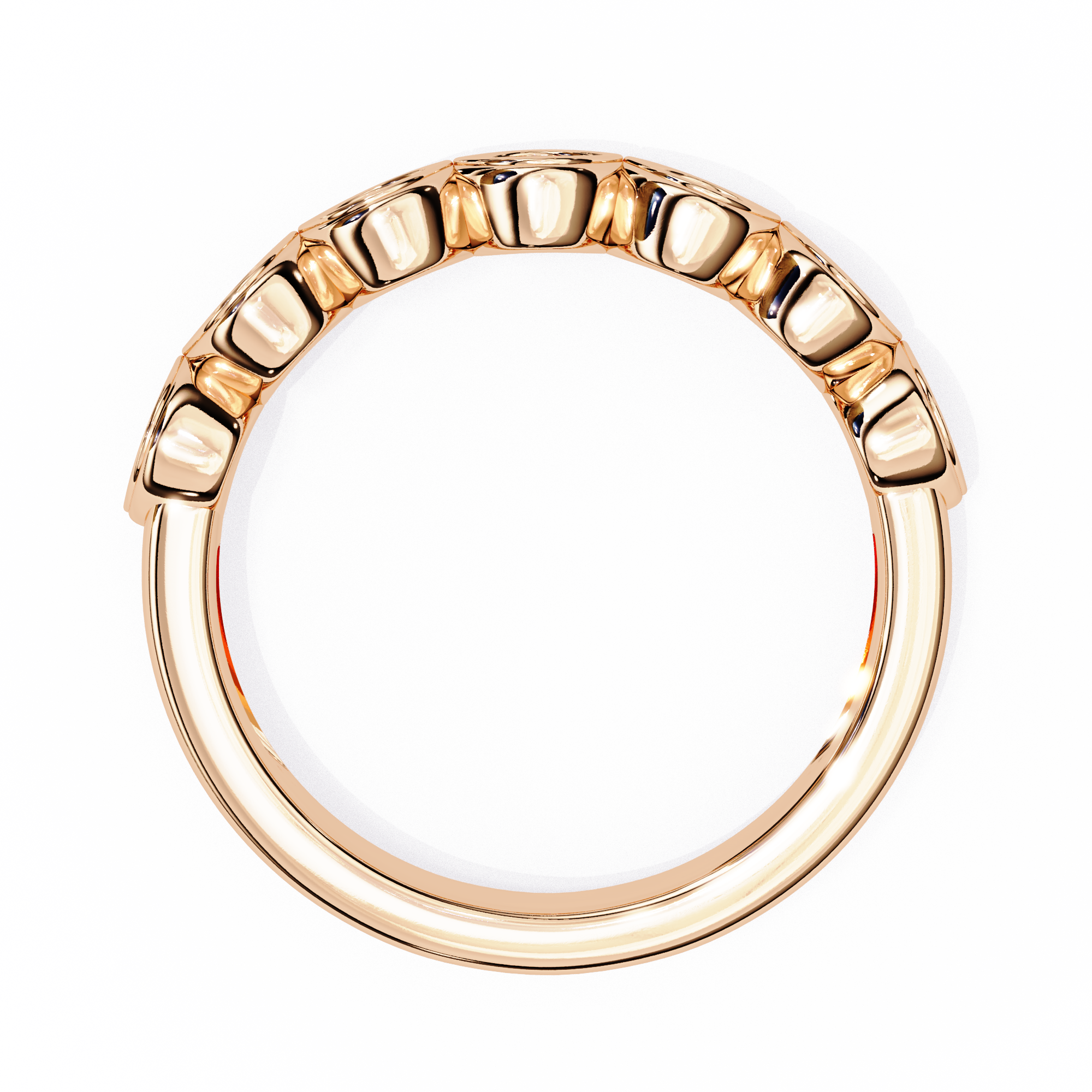 0.21 carat round band 9k