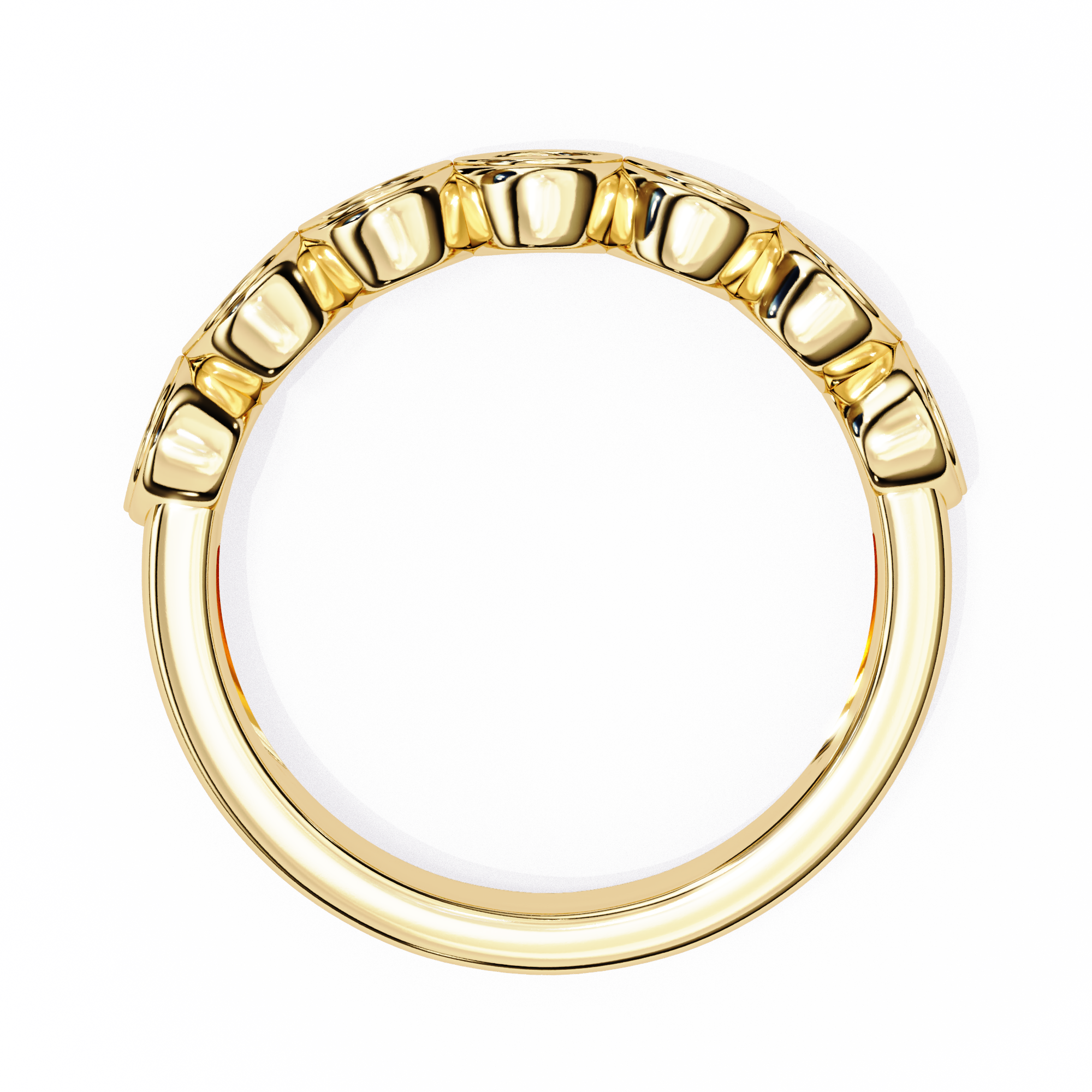 0.21 carat round band 9k