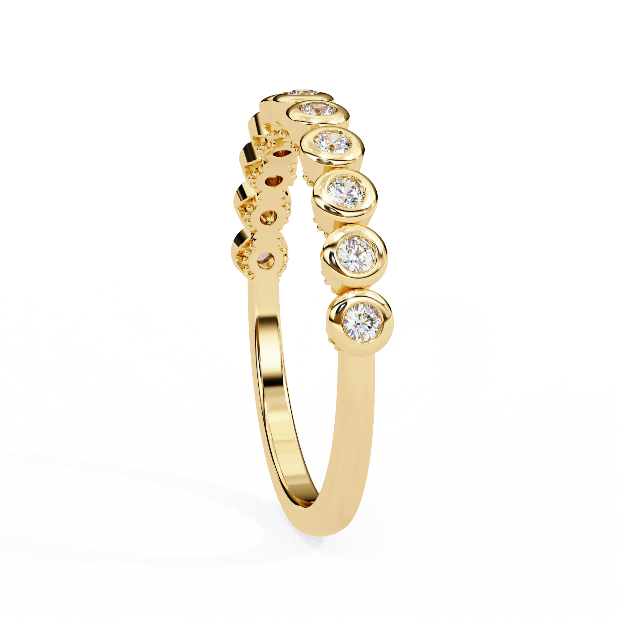 0.17 ct Radiant Whisper Band 9k