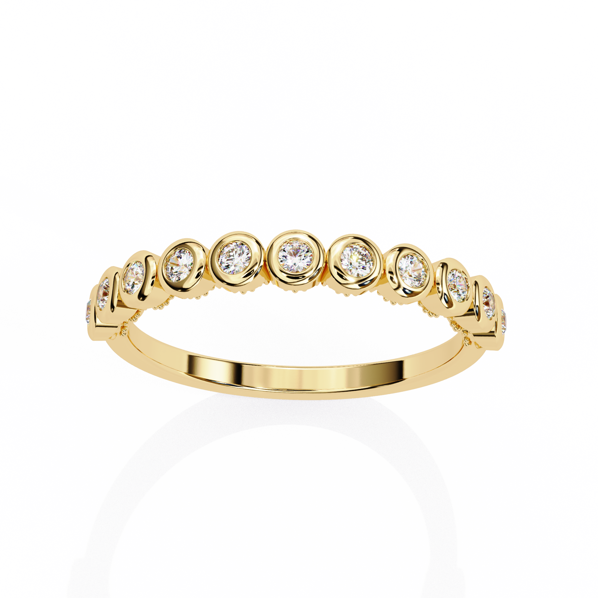 0.17 ct Radiant Whisper Band 9k