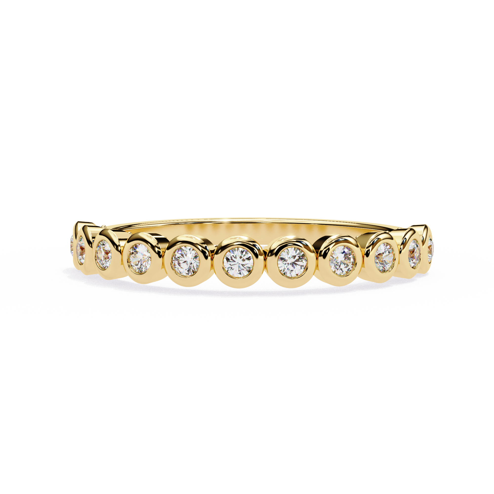 0.17 ct Radiant Whisper Band 9k