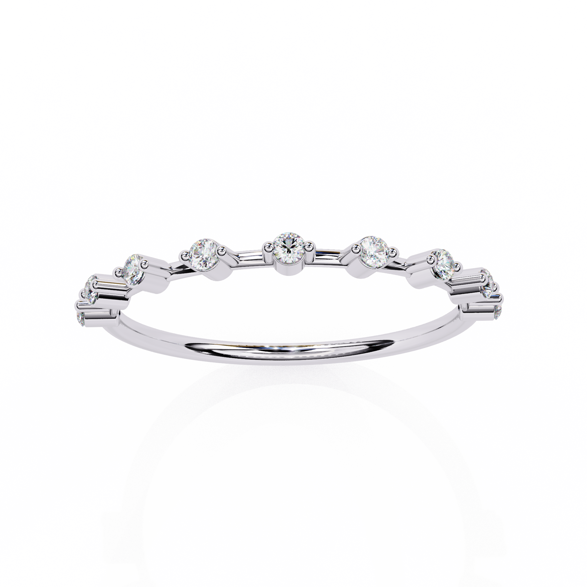 0.11 ct Eterna Halo Band 9k