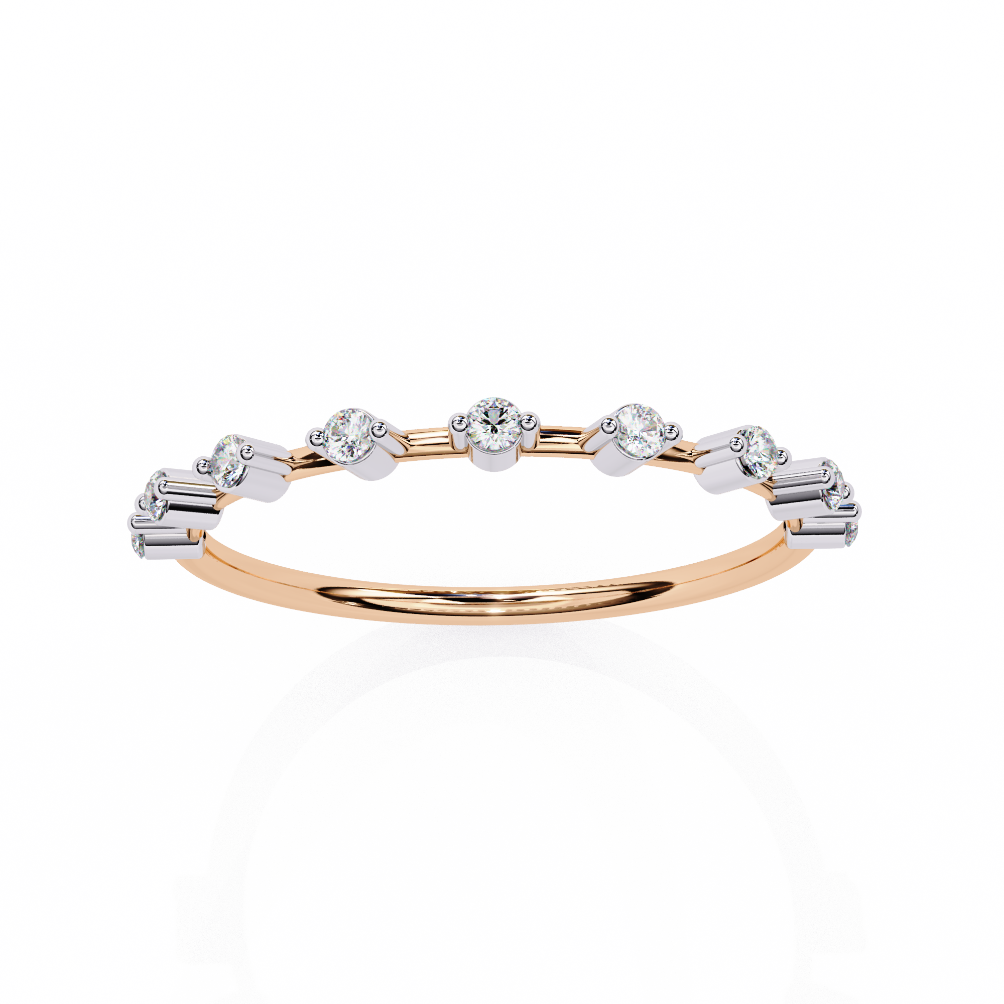 0.11 ct Eterna Halo Band 9k