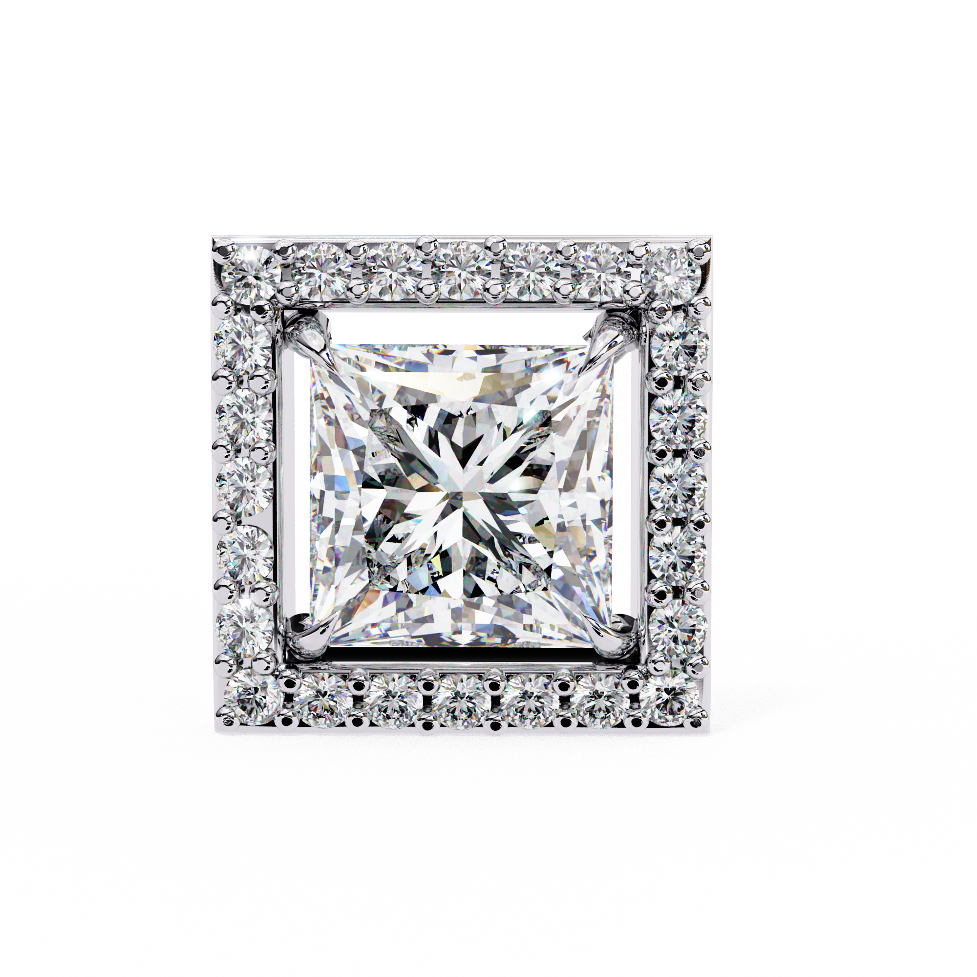 0.84 ct Regal Halo Earrings 9k