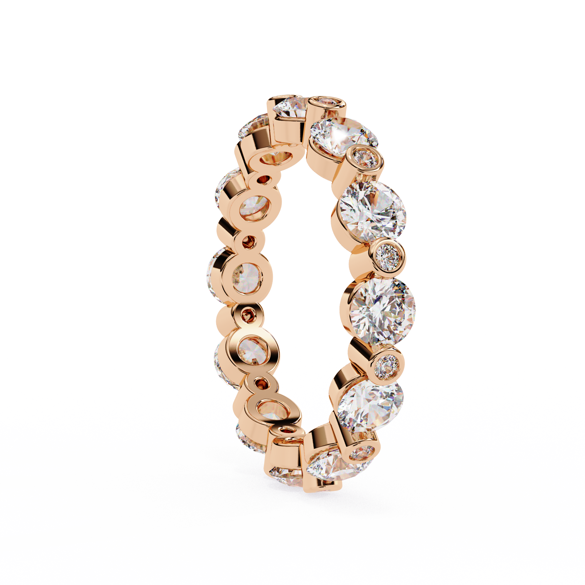2.45 ct Opulent Round Band 9k