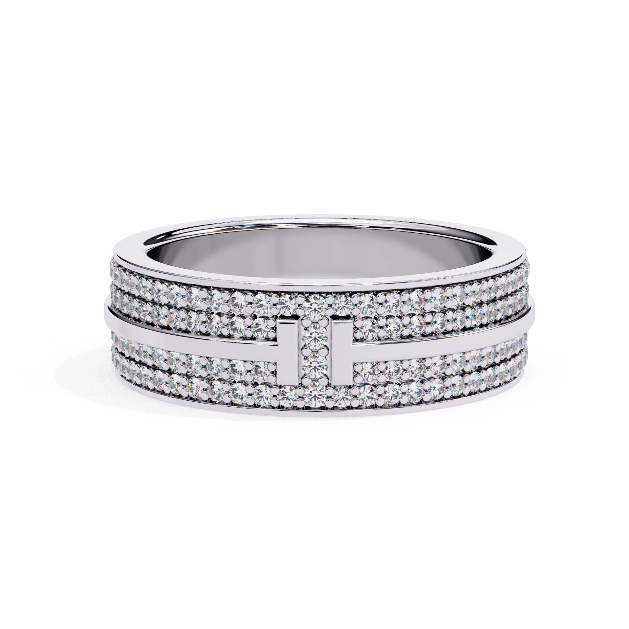 0.81 ct Radiant Unity Band 9k