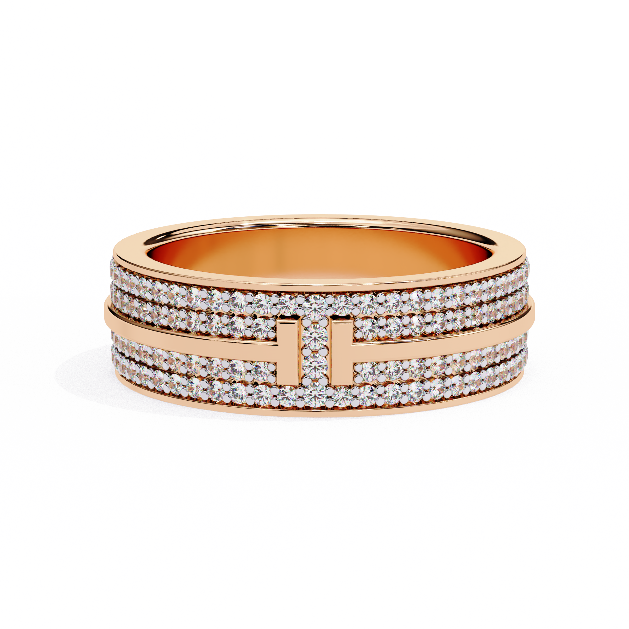 0.81 ct Radiant Unity Band 9k