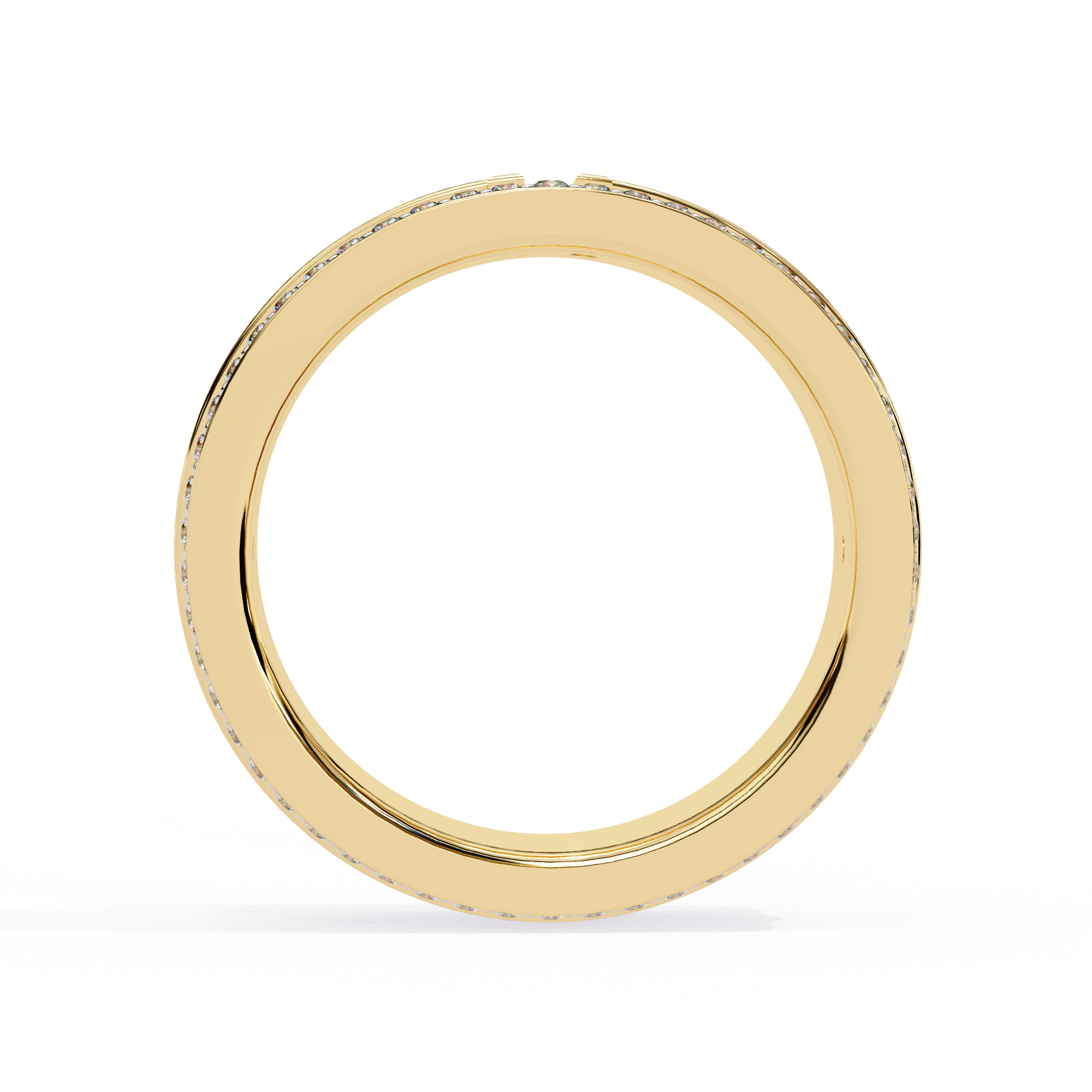 0.81 ct Radiant Unity Band 9k