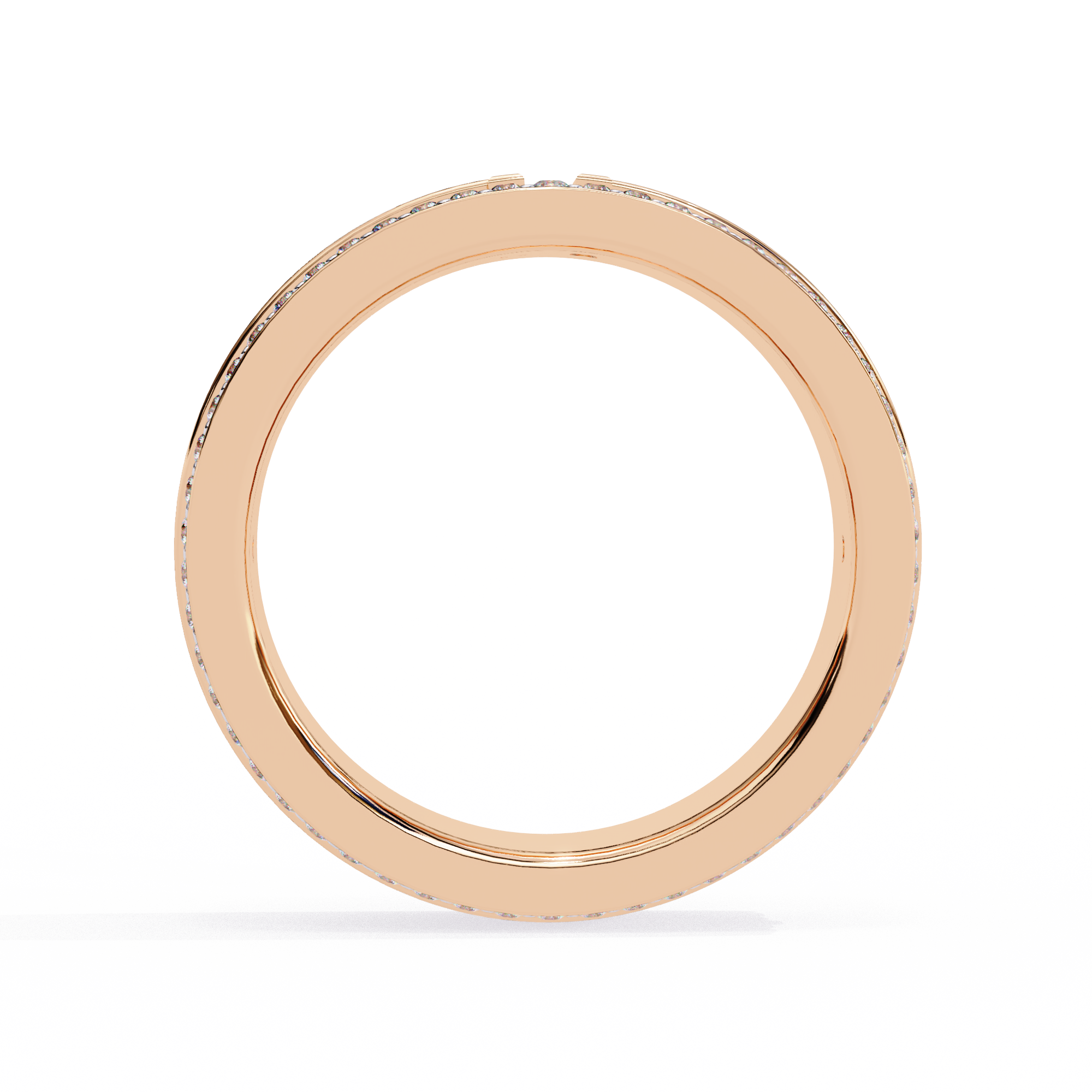 0.81 ct Radiant Unity Band 9k