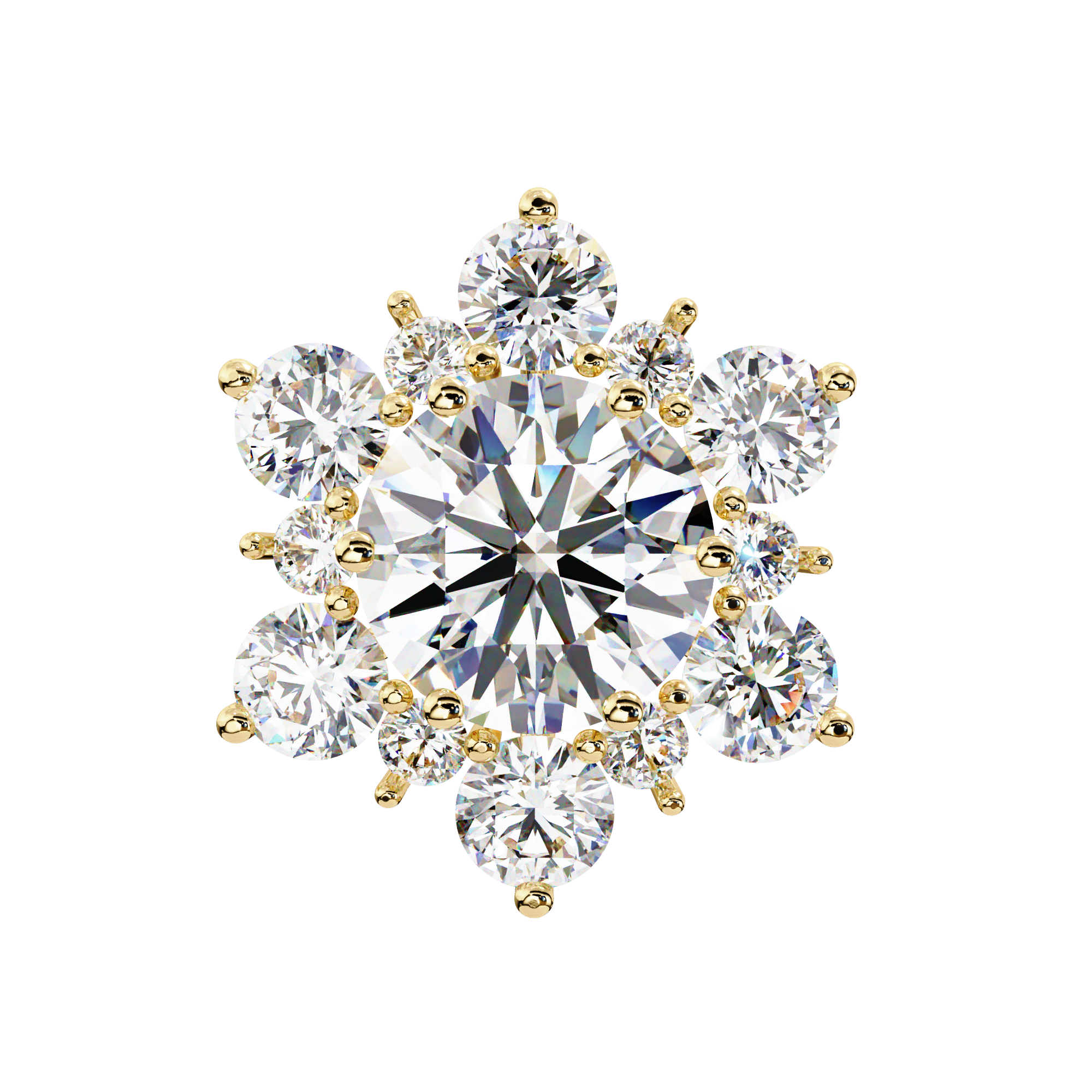 1.45 ct Solar Bloom Earrings 9k