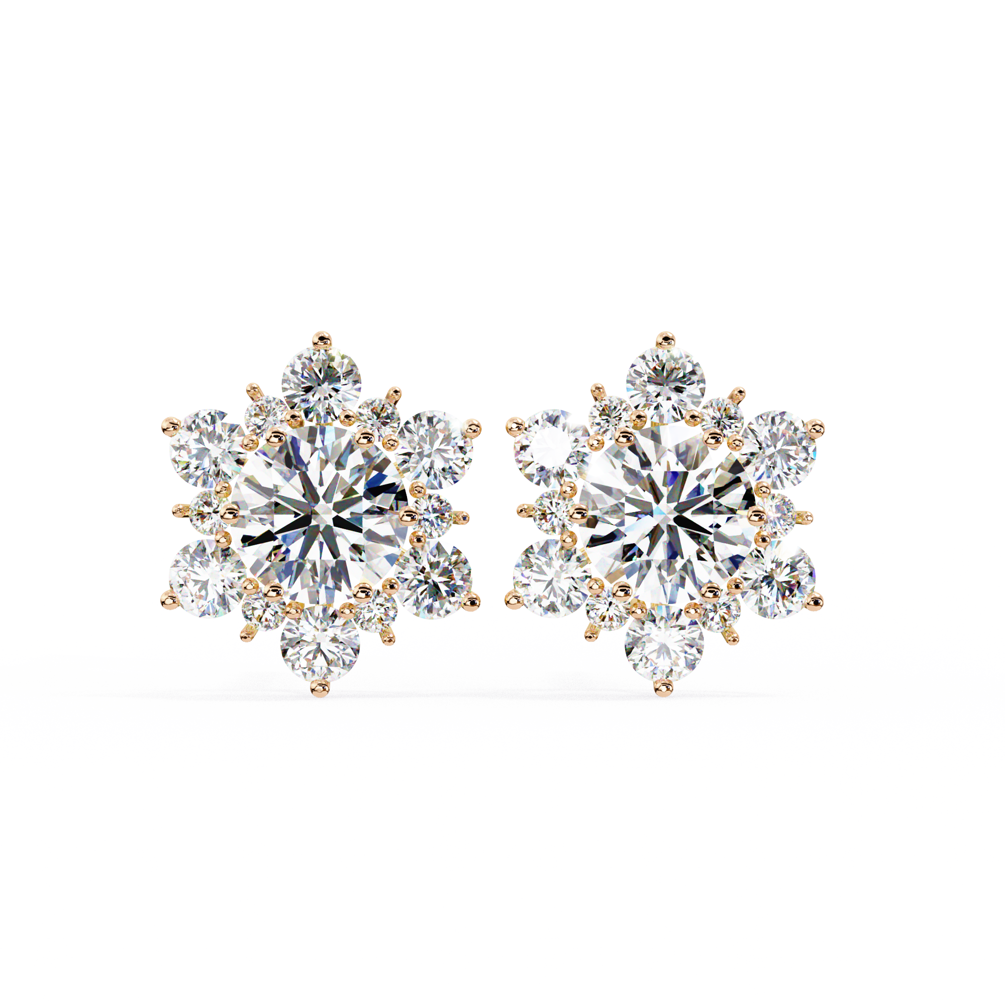 1.45 ct Solar Bloom Earrings 9k