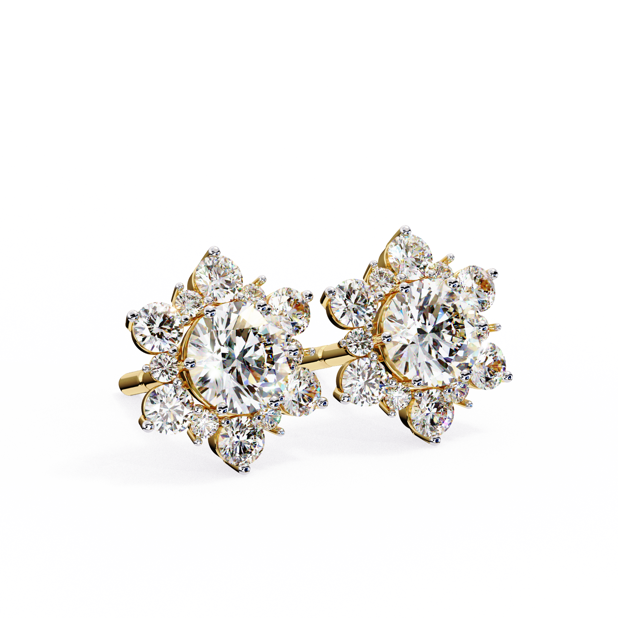 1.45 ct Solar Bloom Earrings 9k