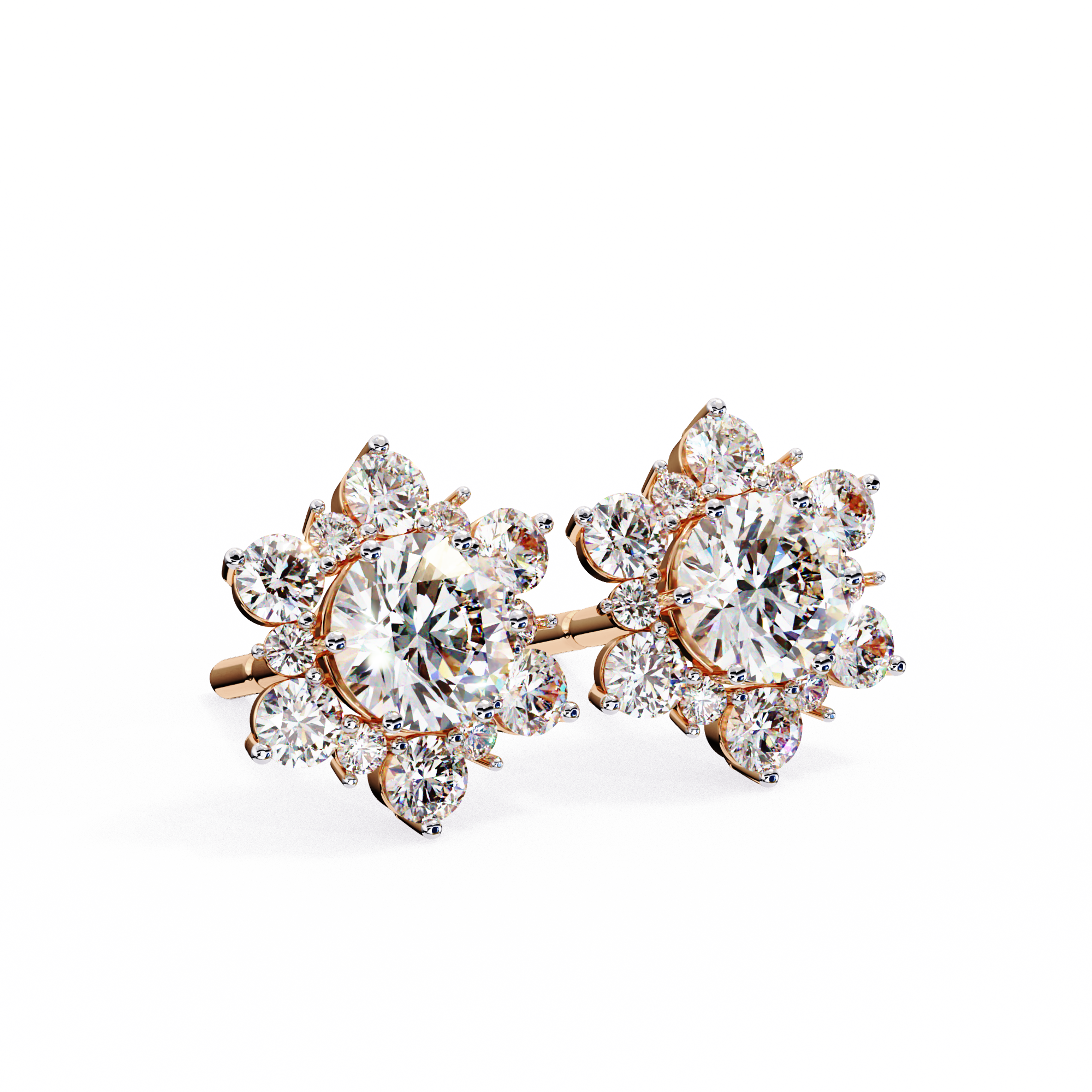 1.45 ct Solar Bloom Earrings 9k