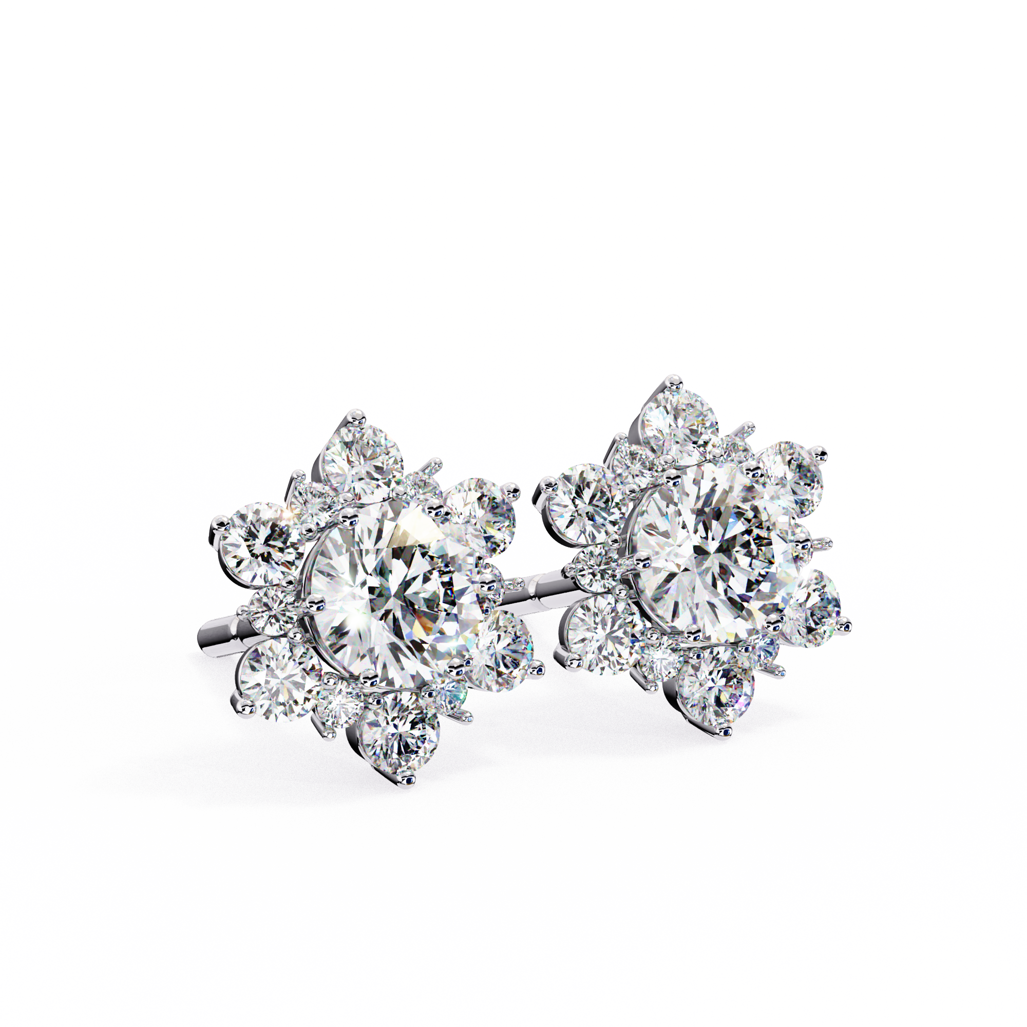 1.45 ct Solar Bloom Earrings 9k