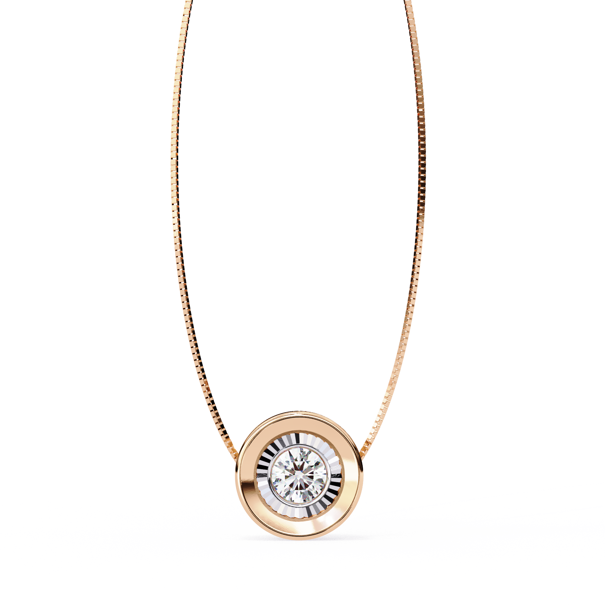 0.26 ct Brilliant Halo Pendant 9k