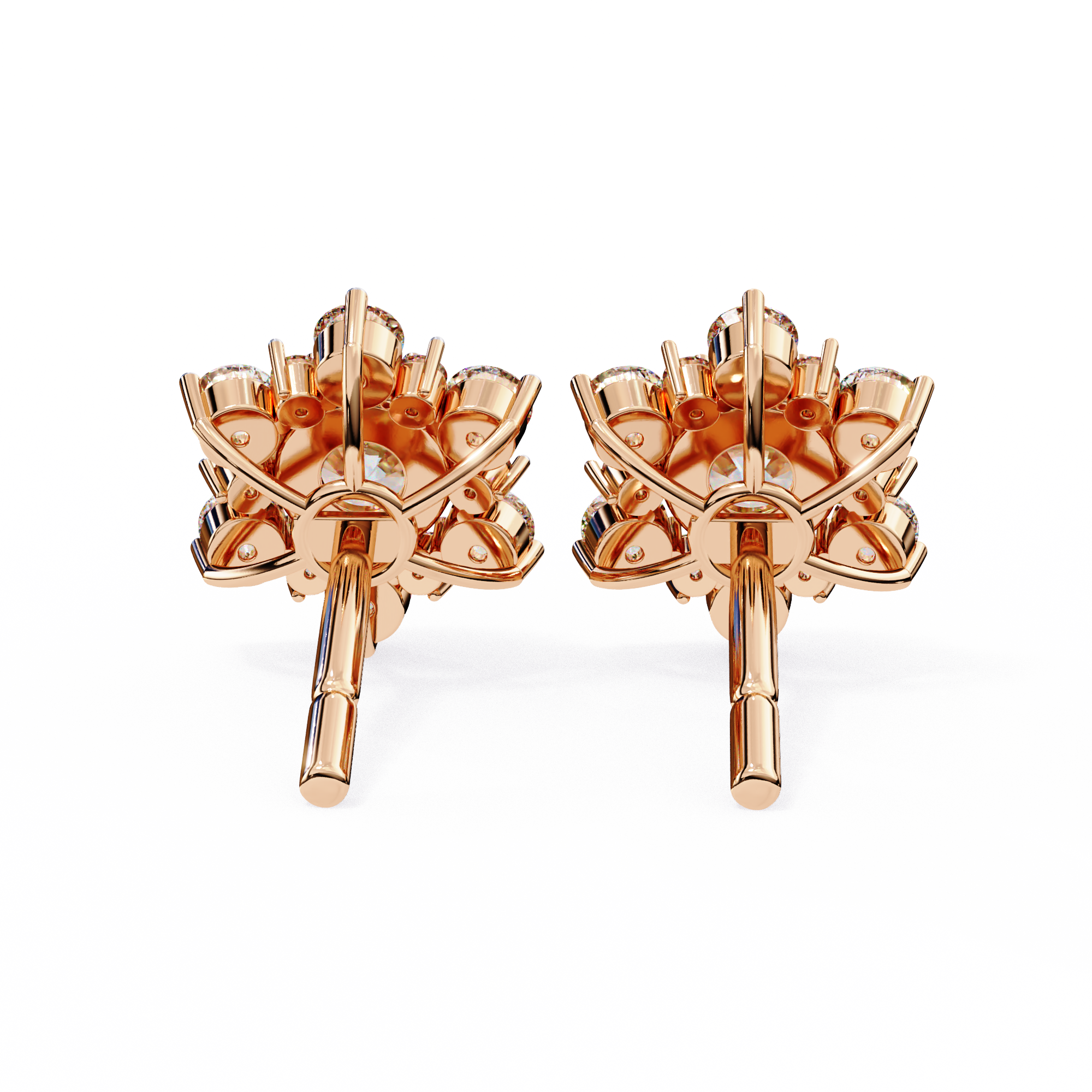 1.45 ct Solar Bloom Earrings 9k