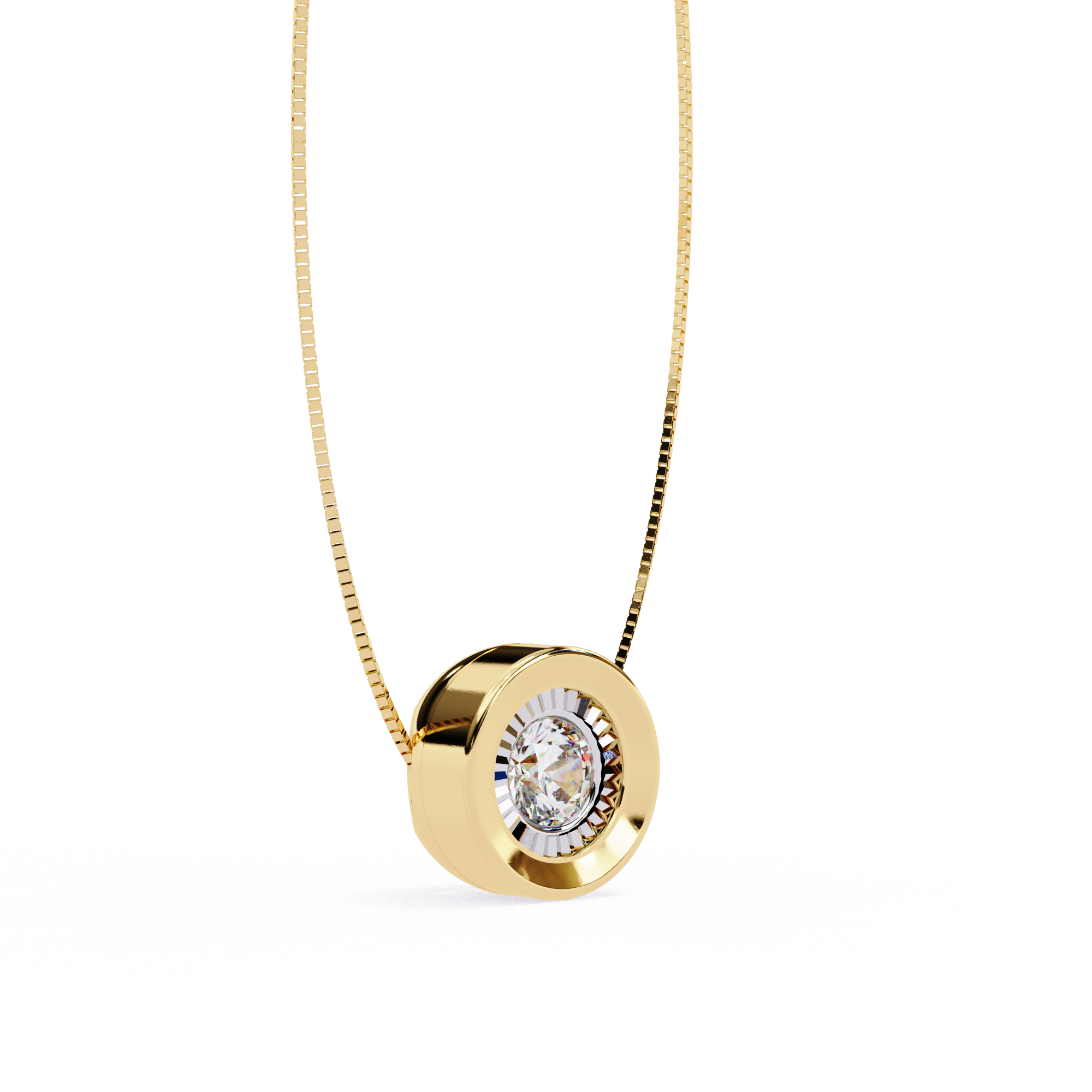 0.26 ct Brilliant Halo Pendant 9k