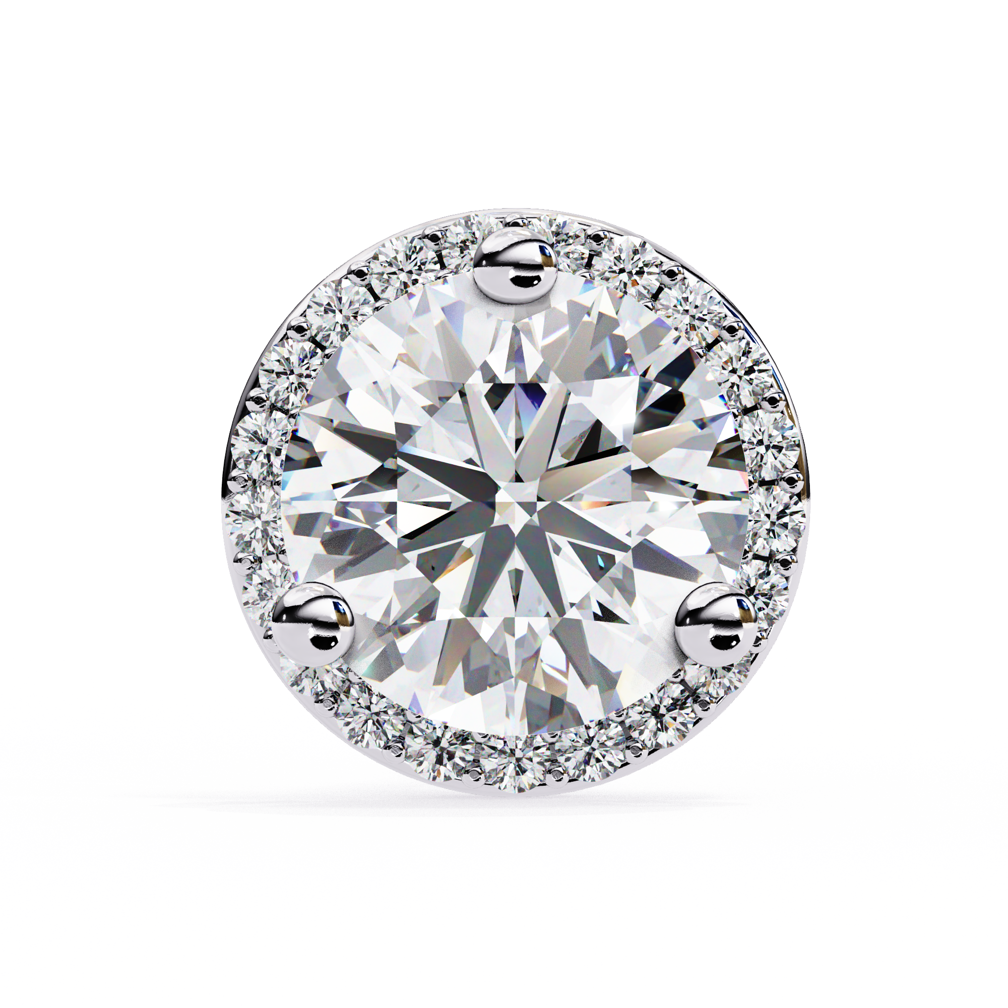 1.95 ct Celeste Halo Earrings 9k