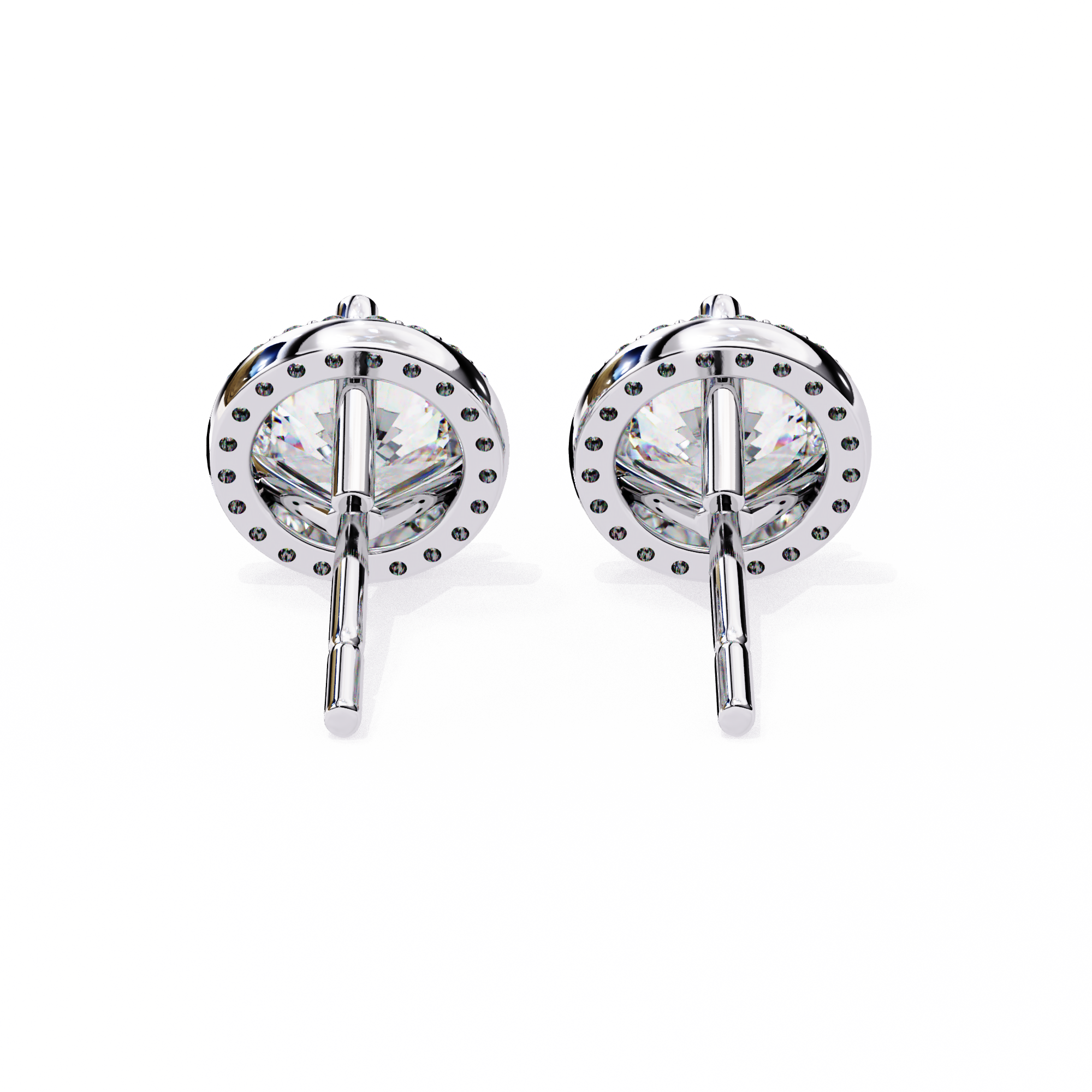 1.95 ct Celeste Halo Earrings 9k
