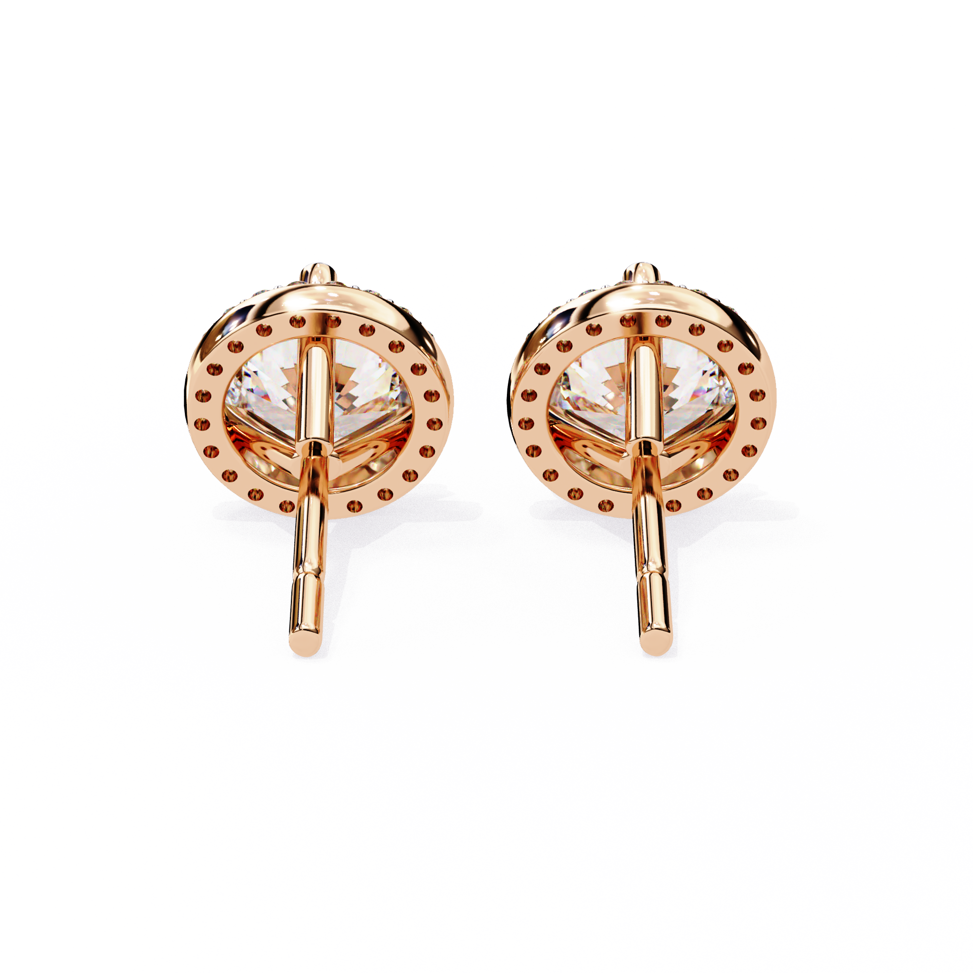 1.95 ct Celeste Halo Earrings 9k