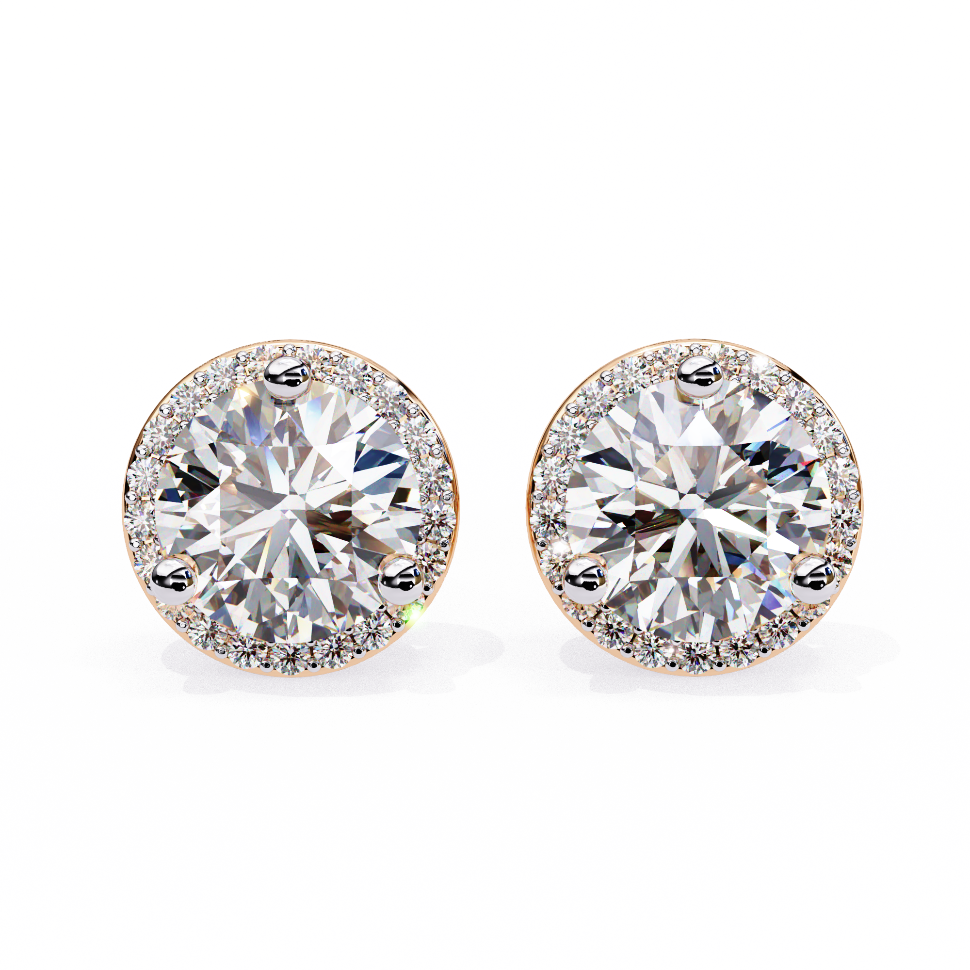 1.95 ct Celeste Halo Earrings 9k