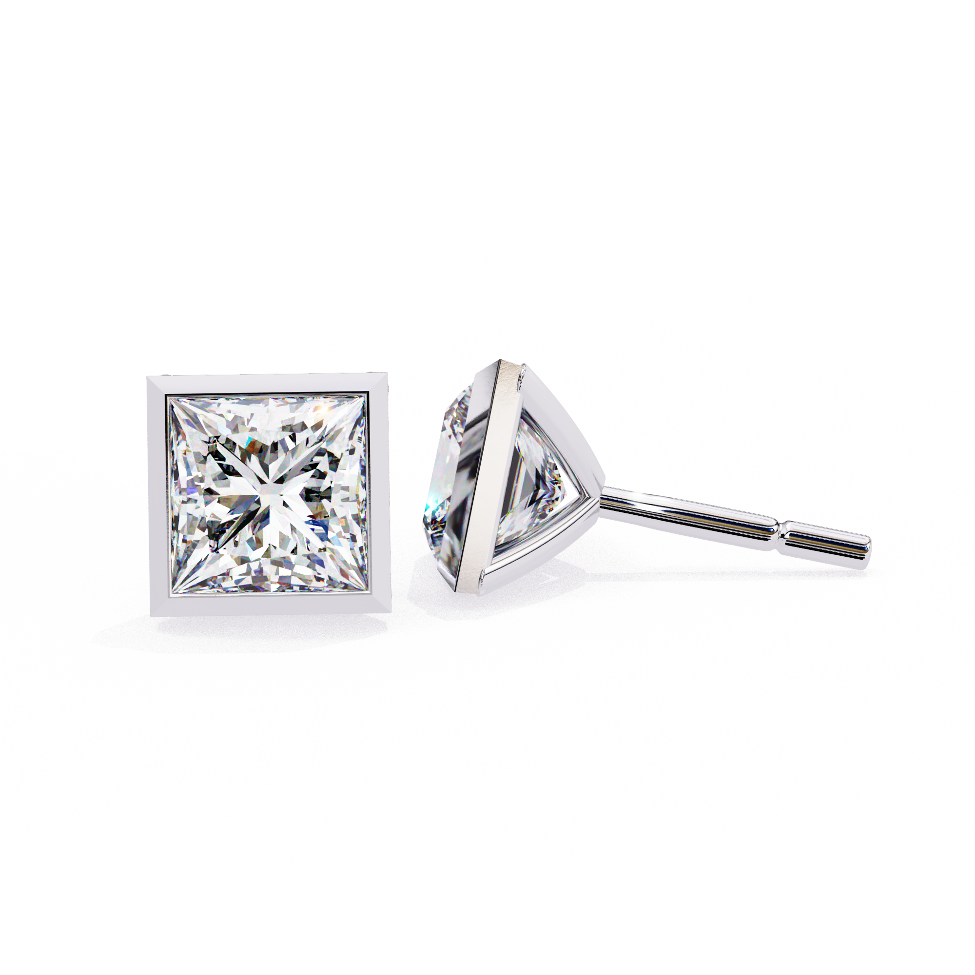 1.77 ct Radiant Majesty Earrings 9k