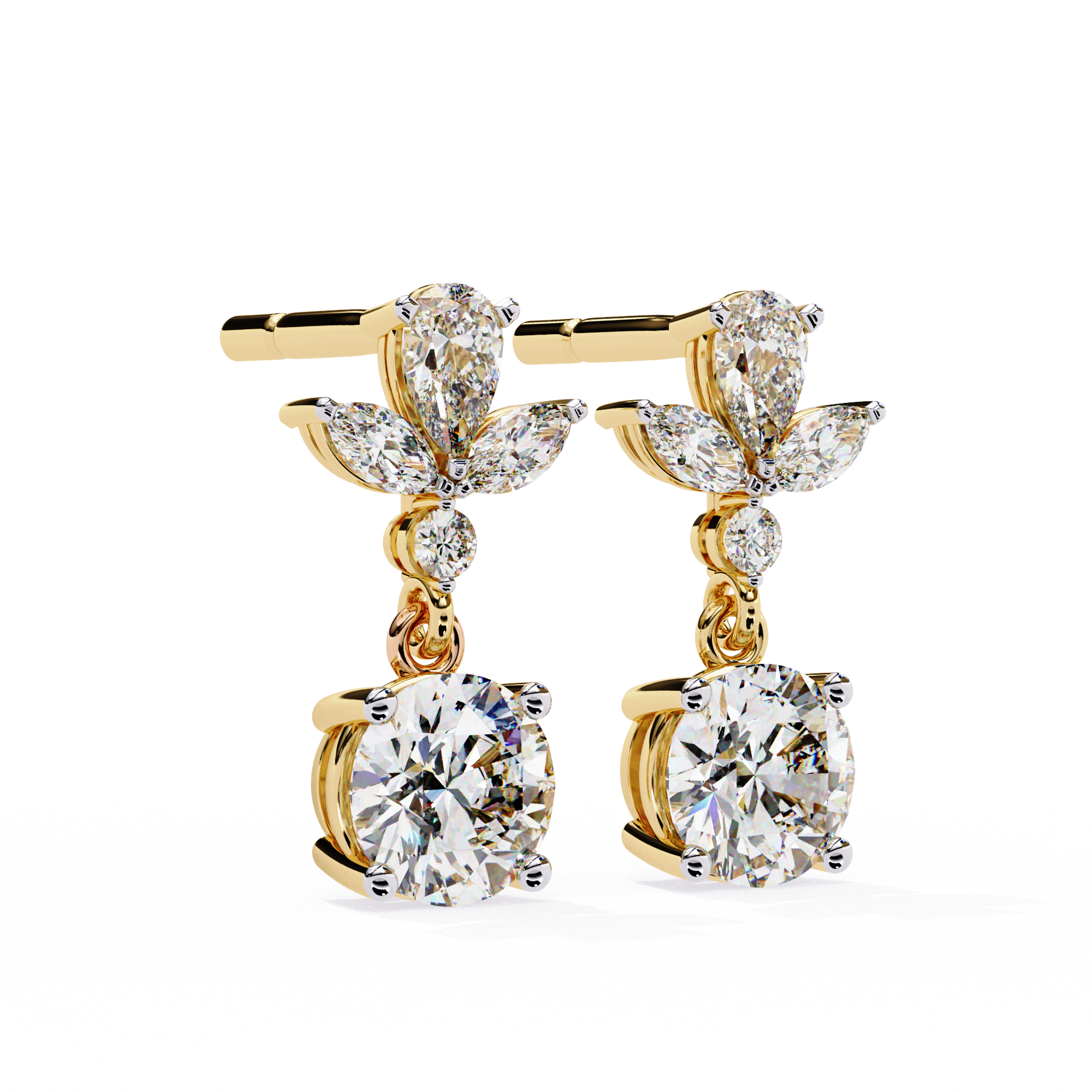 1.45 ct Aurora Cascade Earrings 9k