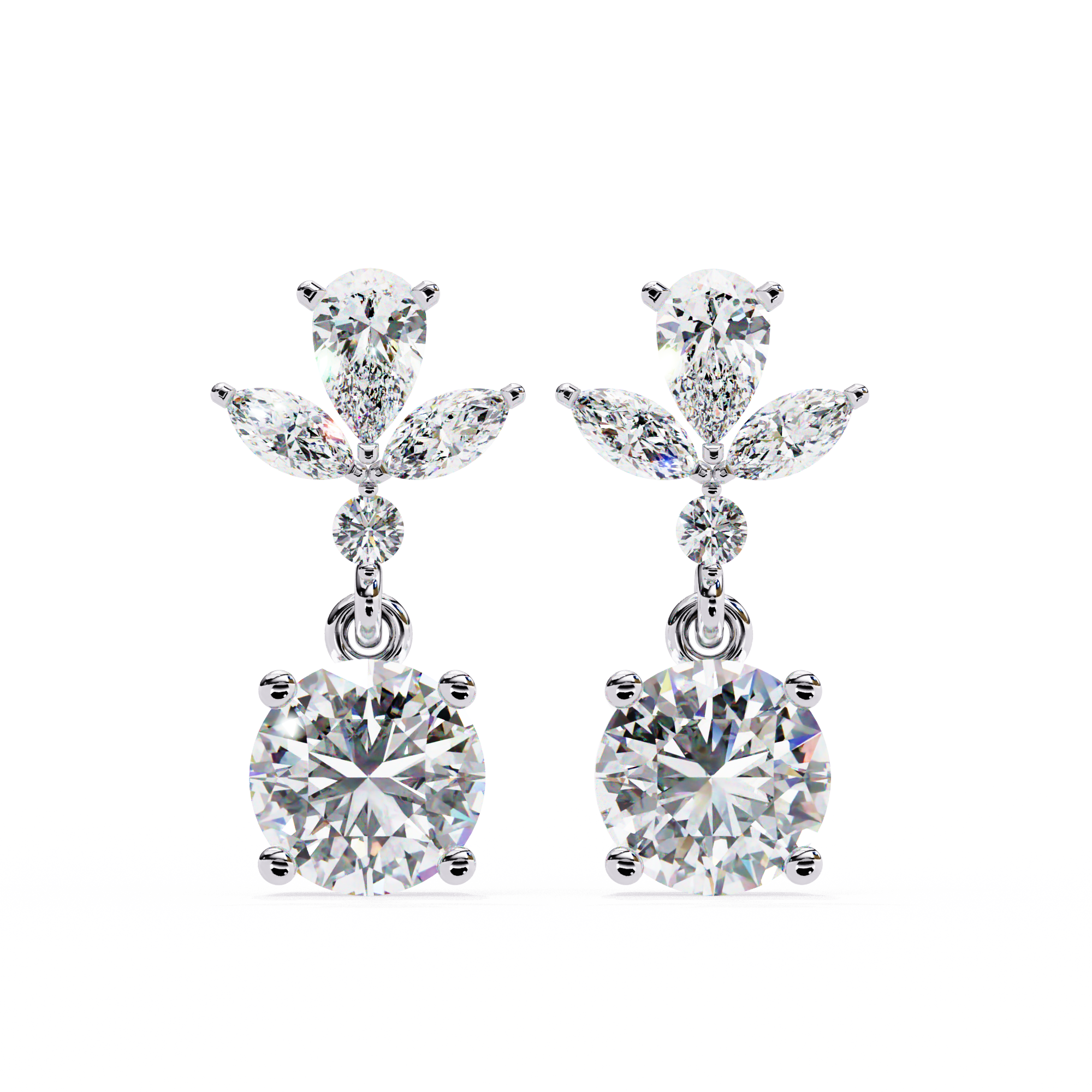 1.45 ct Aurora Cascade Earrings 9k