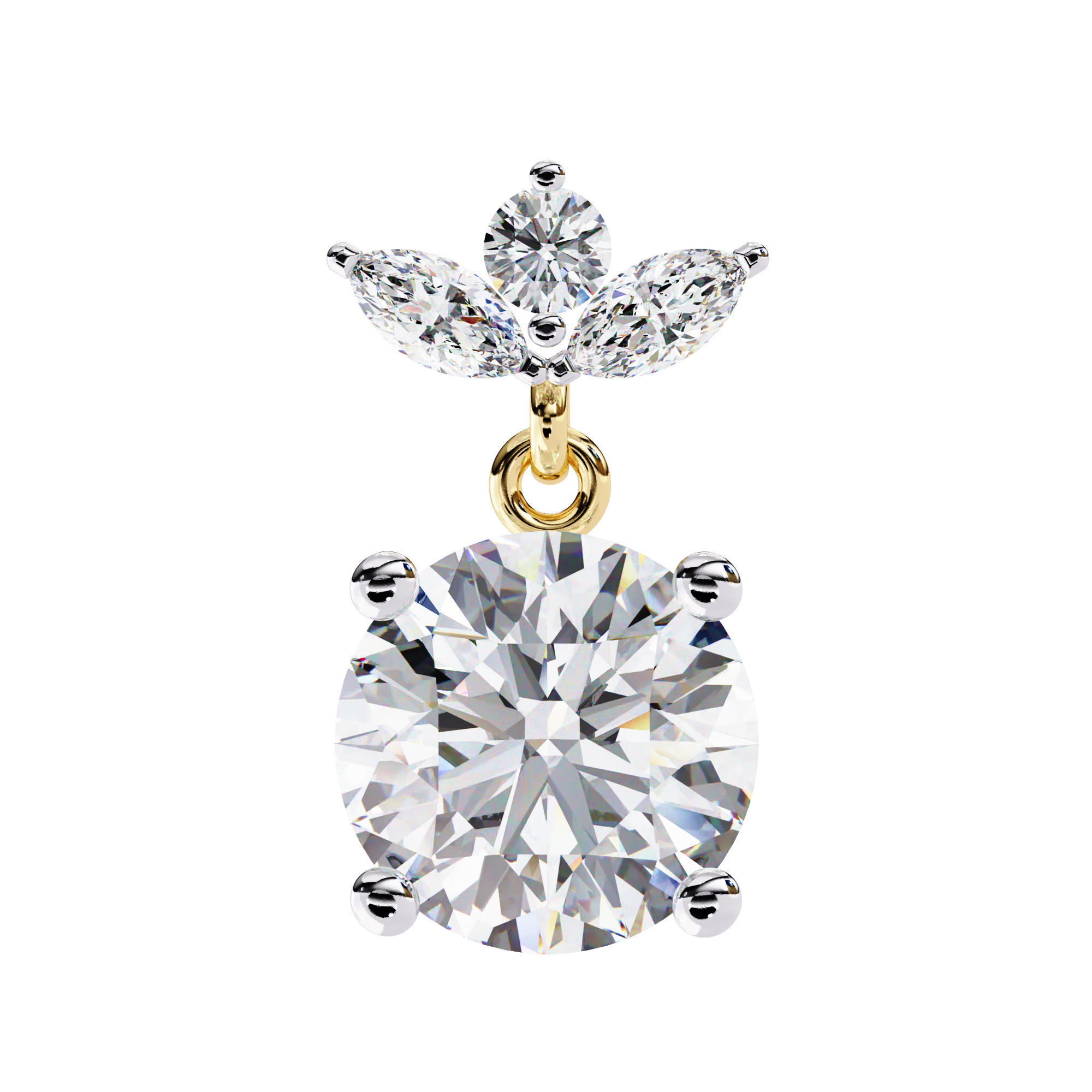 2.02 ct Radiant Horizon Earrings 9k