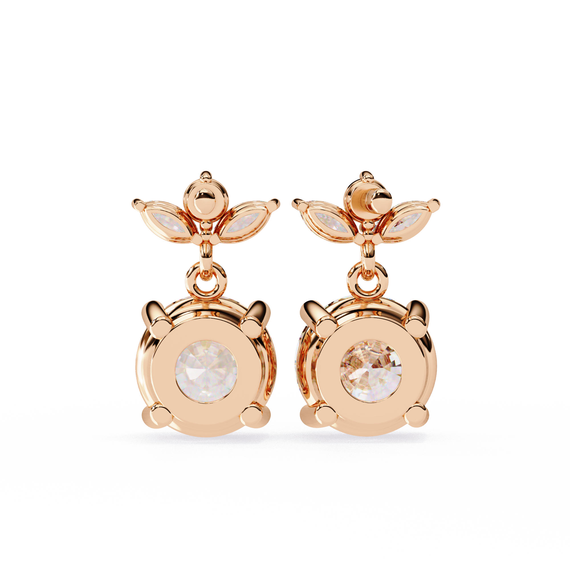 2.02 ct Radiant Horizon Earrings 9k